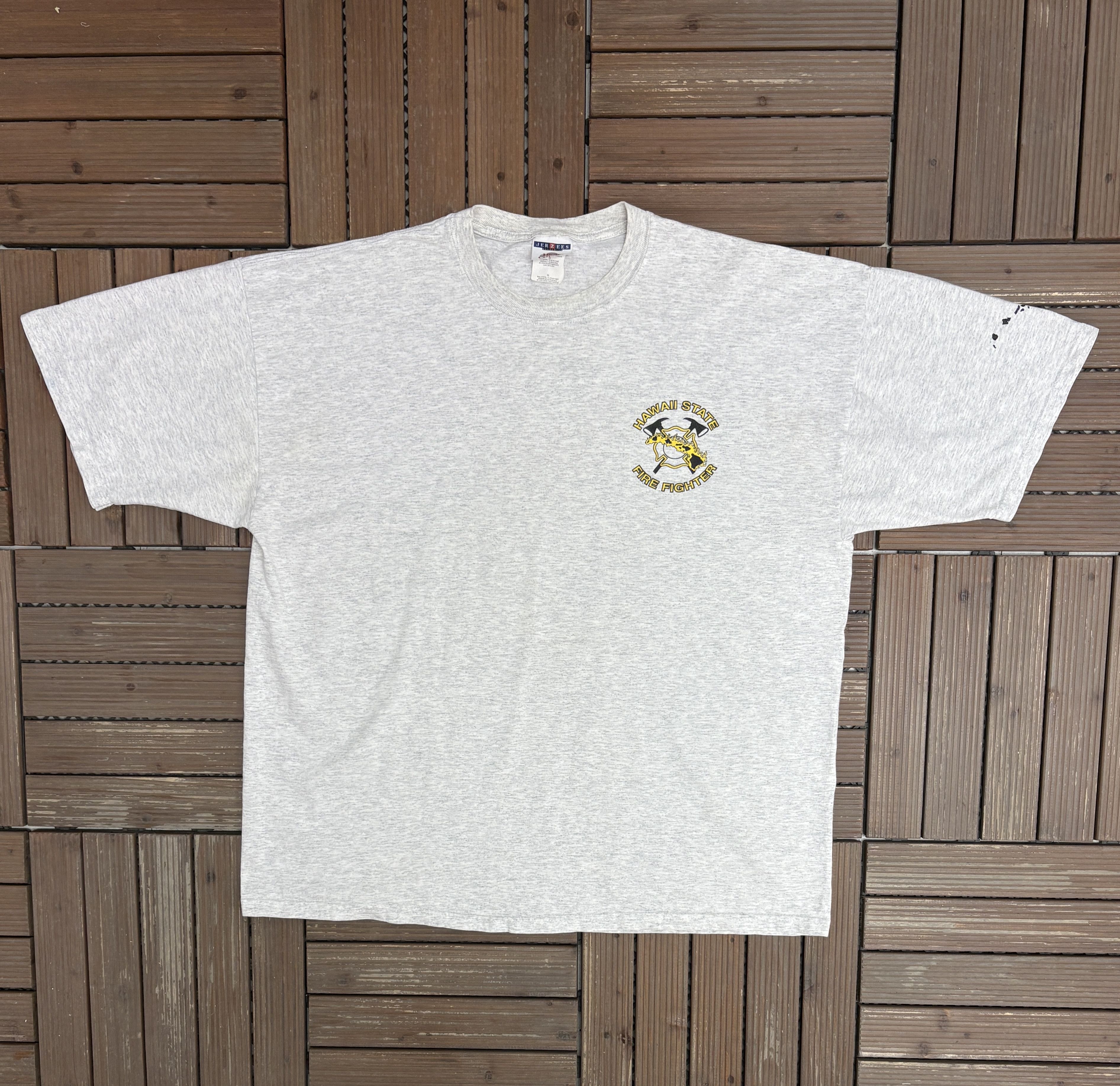 Vintage Hawaii State Fire Fighter Vintage Grey T-Shirt Tee Size US XL / EU 56 / 4 - 1 Thumbnail