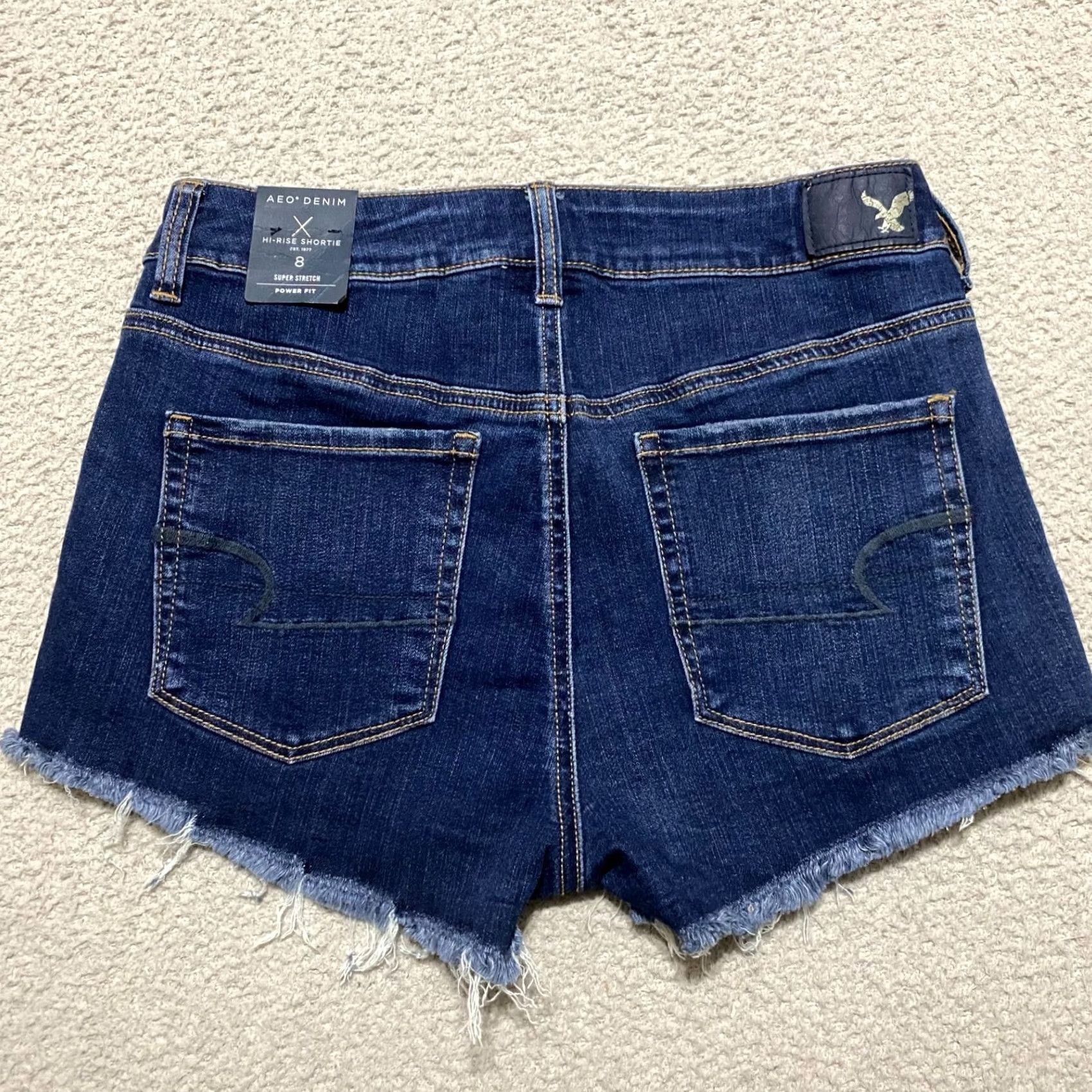 American Eagle Outfitters American Eagle Outfitters Shortie Jeans Shorts Blue Denim High Rise Cut-Off NWT Womens 28" Waist 2" Inseam 5-Pocket Modern Vintage? Size 24" / US 00 / IT 34 - 2 Thumbnail