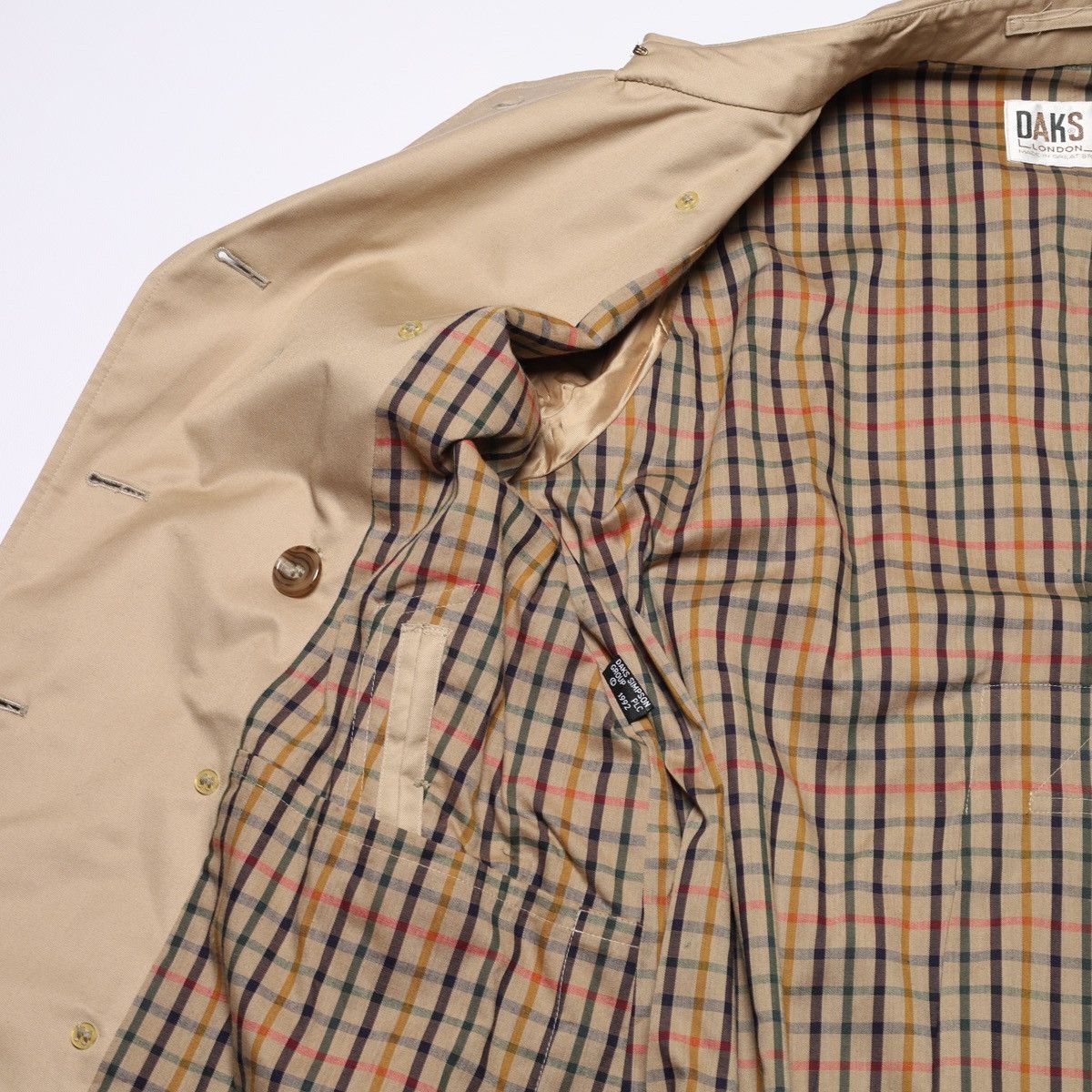 DAKS Daks London Double Breasted Trench Coat Beige Size M / US 6-8 / IT 42-44 - 20 Thumbnail