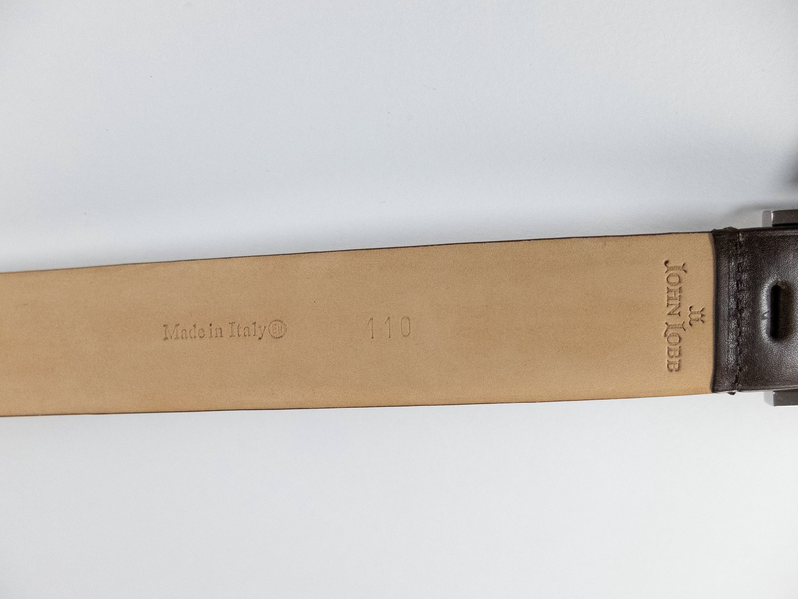 John Lobb JOHN LOBB palladium buckle brown leather belt 110 authentic Size 42 - 4 Thumbnail