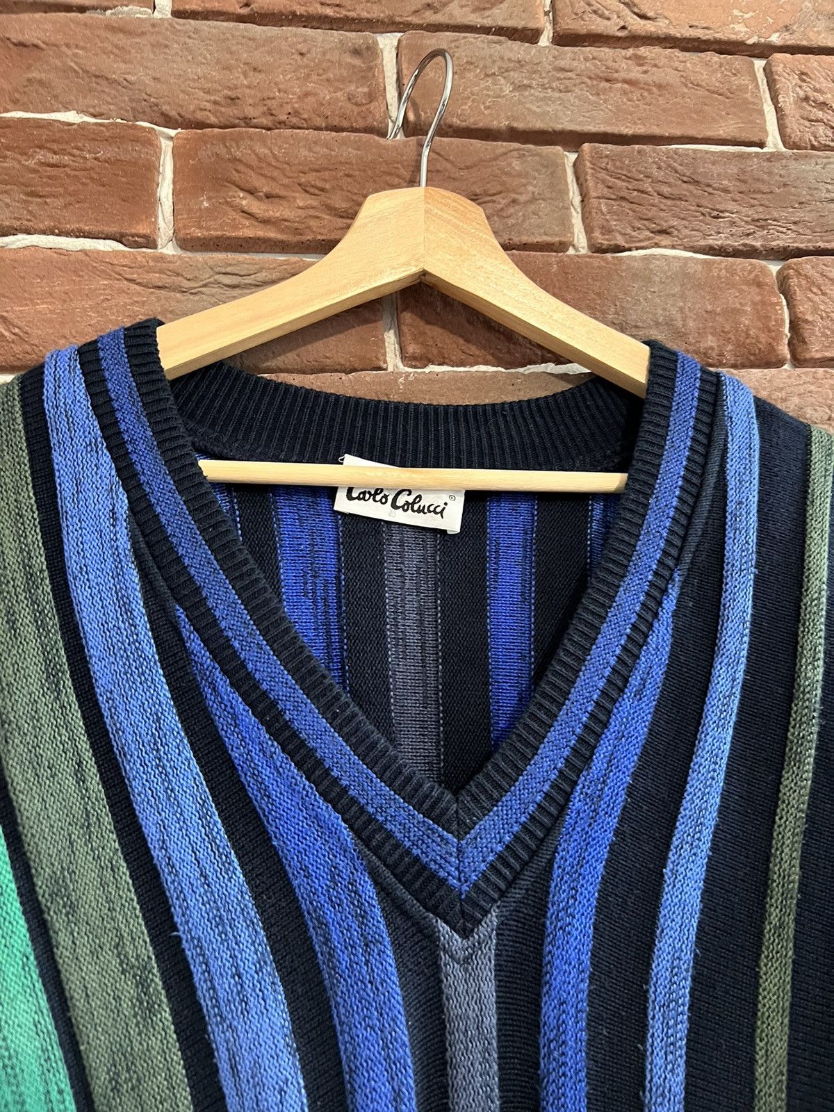 Carlo Colucci Rare Vintage Carlo Colucci Sweater With Coogi Vibes Biggie Size US L / EU 52-54 / 3 - 3 Thumbnail