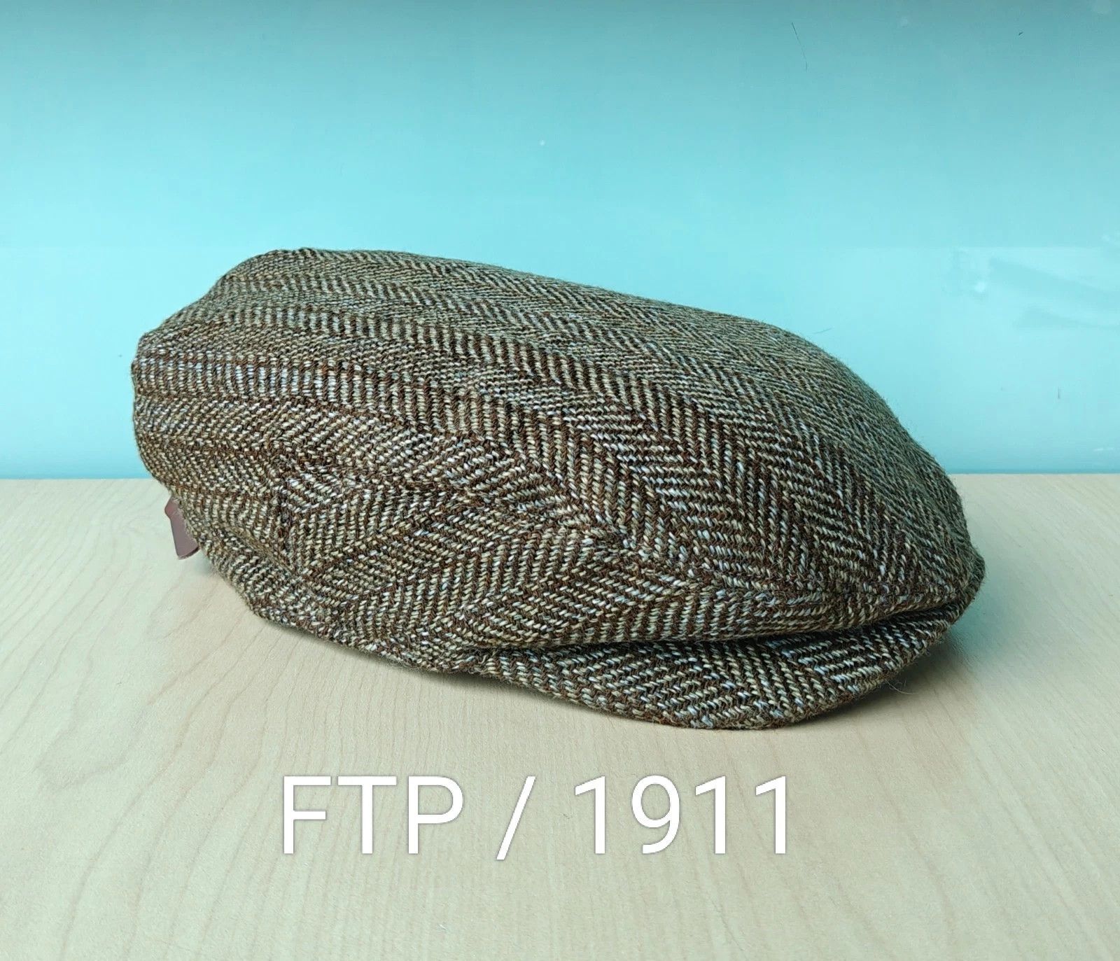 RRL Ralph Lauren DOUBLE RL Linen-Blend Herringbone Driver's Cap T/1911 Size ONE SIZE - 13 Thumbnail