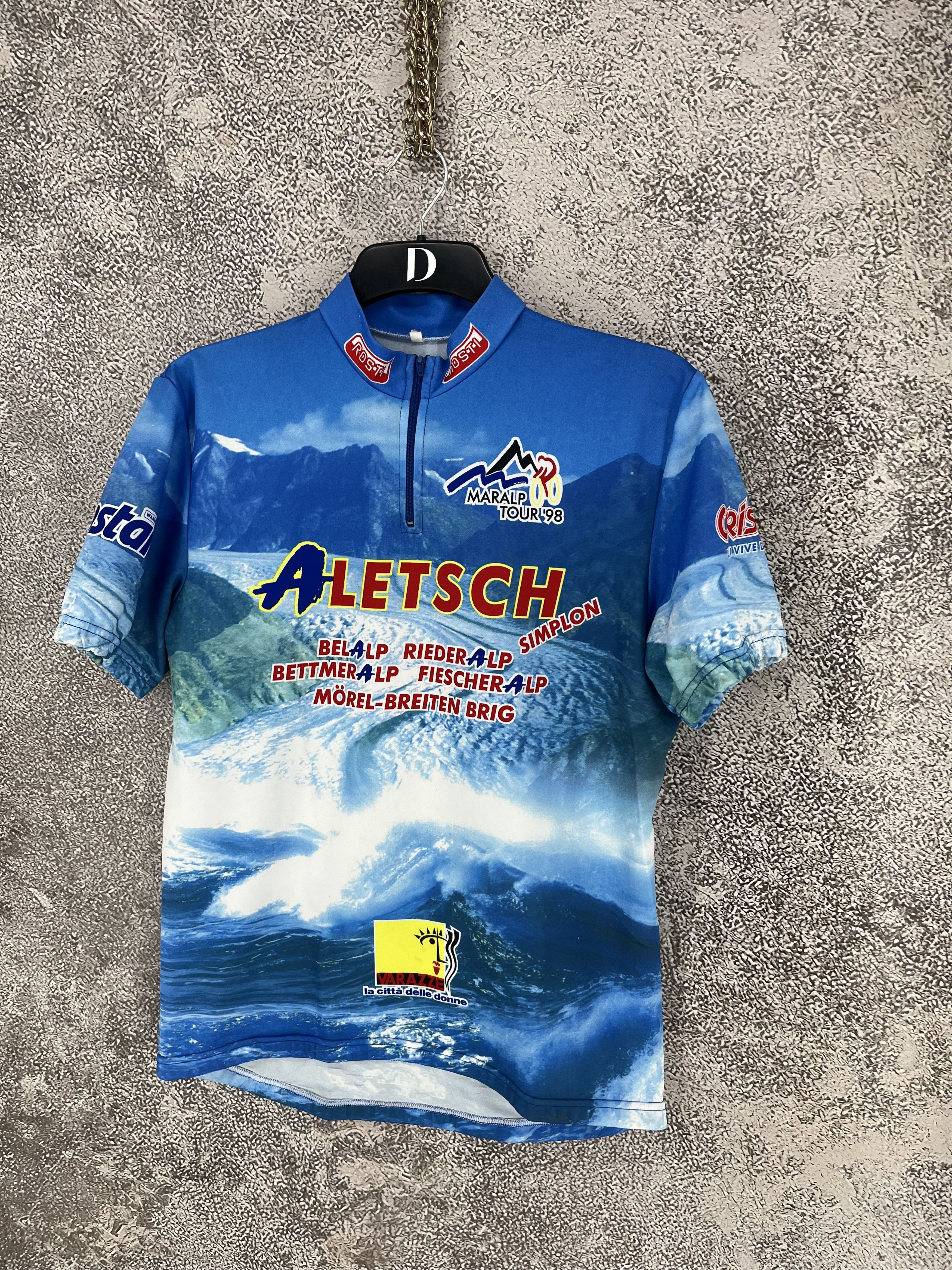 Vintage Vtg Maralp Tour ’98 Aletsch Cycl0ing Jersey Mountain Print Size US XL / EU 56 / 4 - 3 Thumbnail