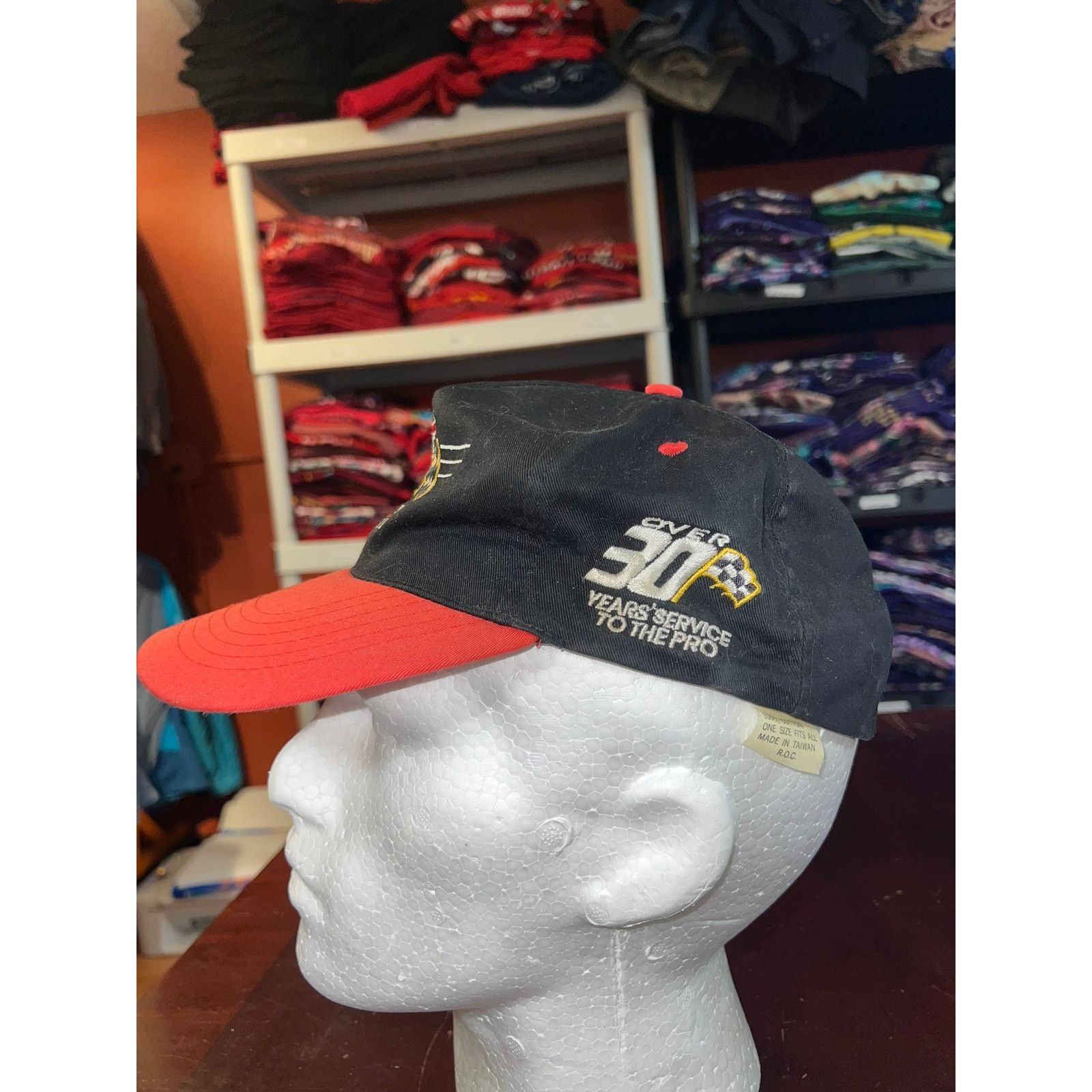 Vintage Vintage Racing Hat Mighty Flags Black Snapback Headwear 90s Size ONE SIZE - 3 Thumbnail