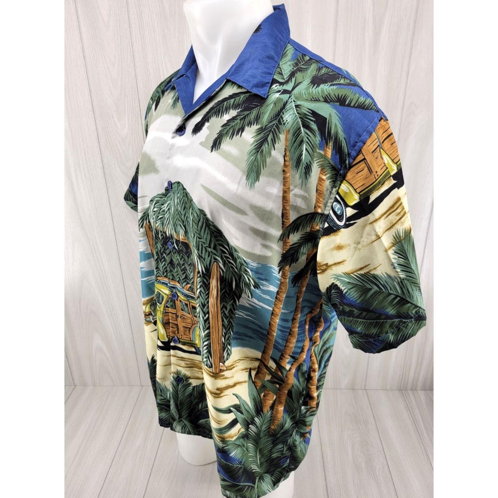 Vintage Ferugini Hawaii Surf Shirt Mens XL Woodie Palm Tree Beach Button-Up Hawaiian Party Casual Size US XL / EU 56 / 4 - 3 Thumbnail