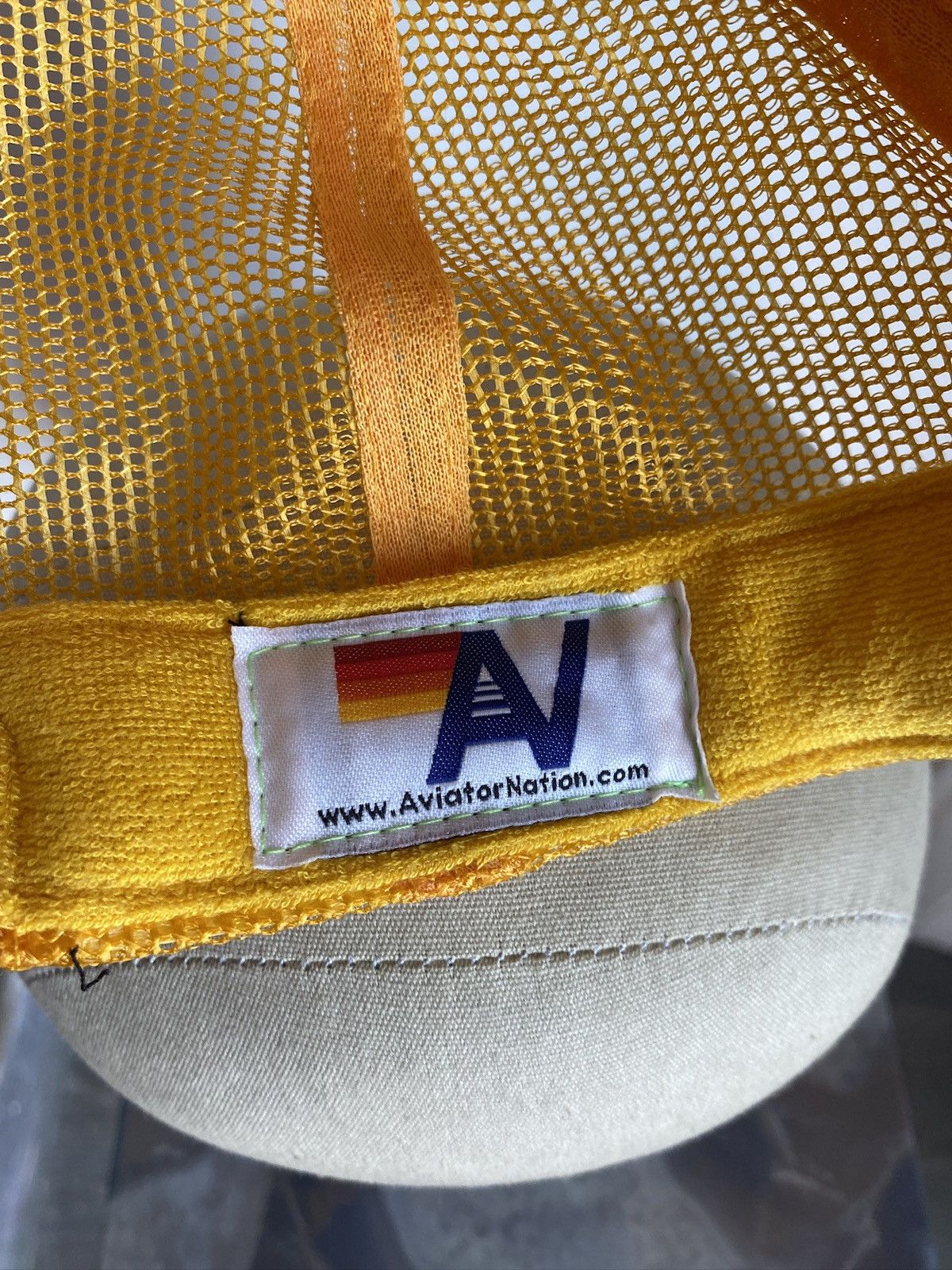 Aviator Nation Aviator Nation Austin Tx Yellow Gold Trucker Snapback Hat Size ONE SIZE - 6 Thumbnail