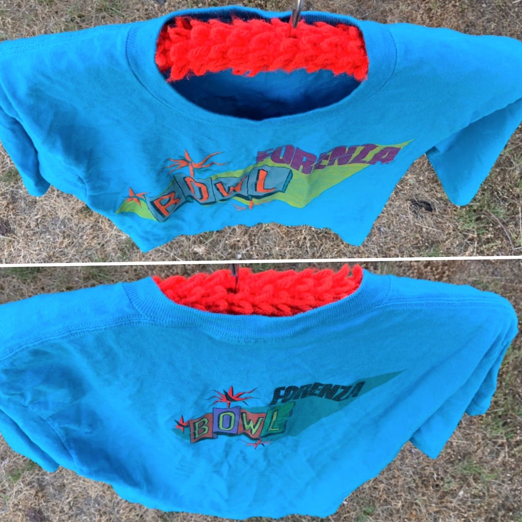 Vintage VINTAGE Forenza Bowl T Shirt Single Stitch Made In Italy 80s 1980s Size M Blue Cotton Graphic Print Men Short Sleeve Size US M / EU 48-50 / 2 - 6 Thumbnail