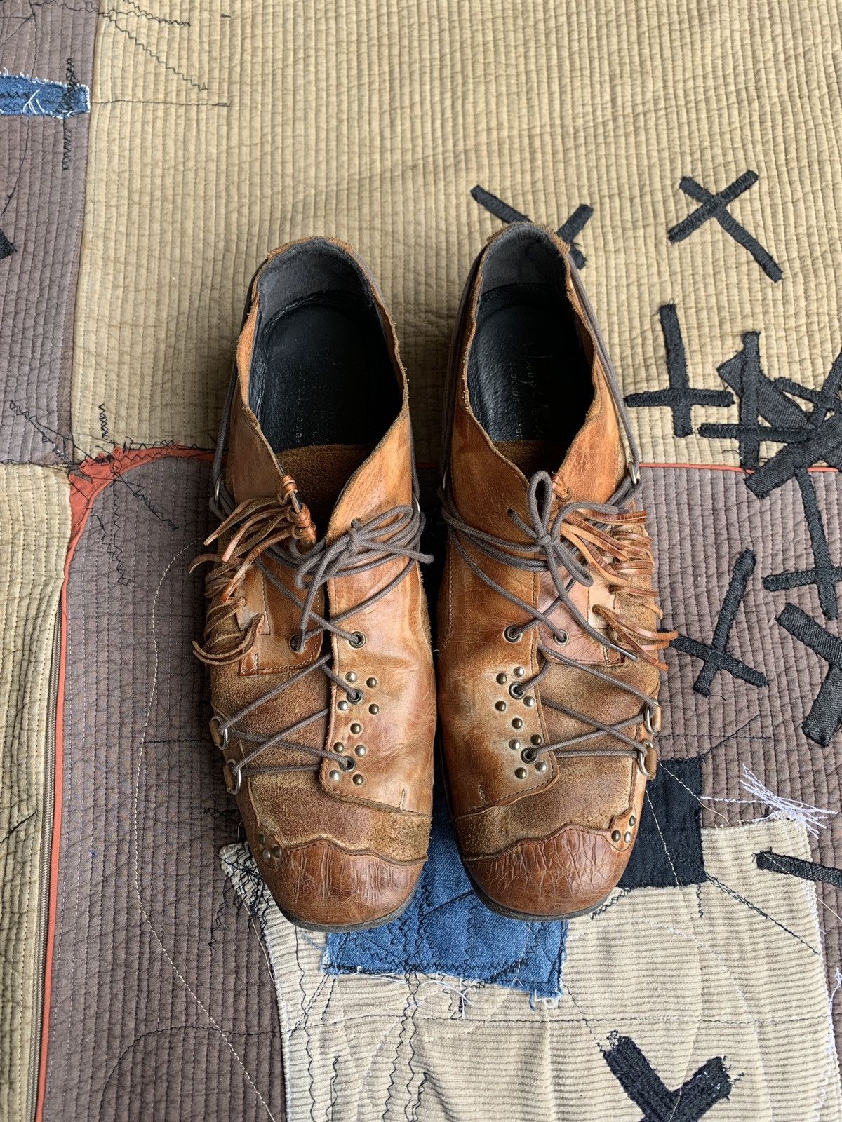 Vintage Archive🔥 Whoop'ee doo Studded Leather Loafer Shoes Size US 10.5 / EU 43-44 - 3 Thumbnail