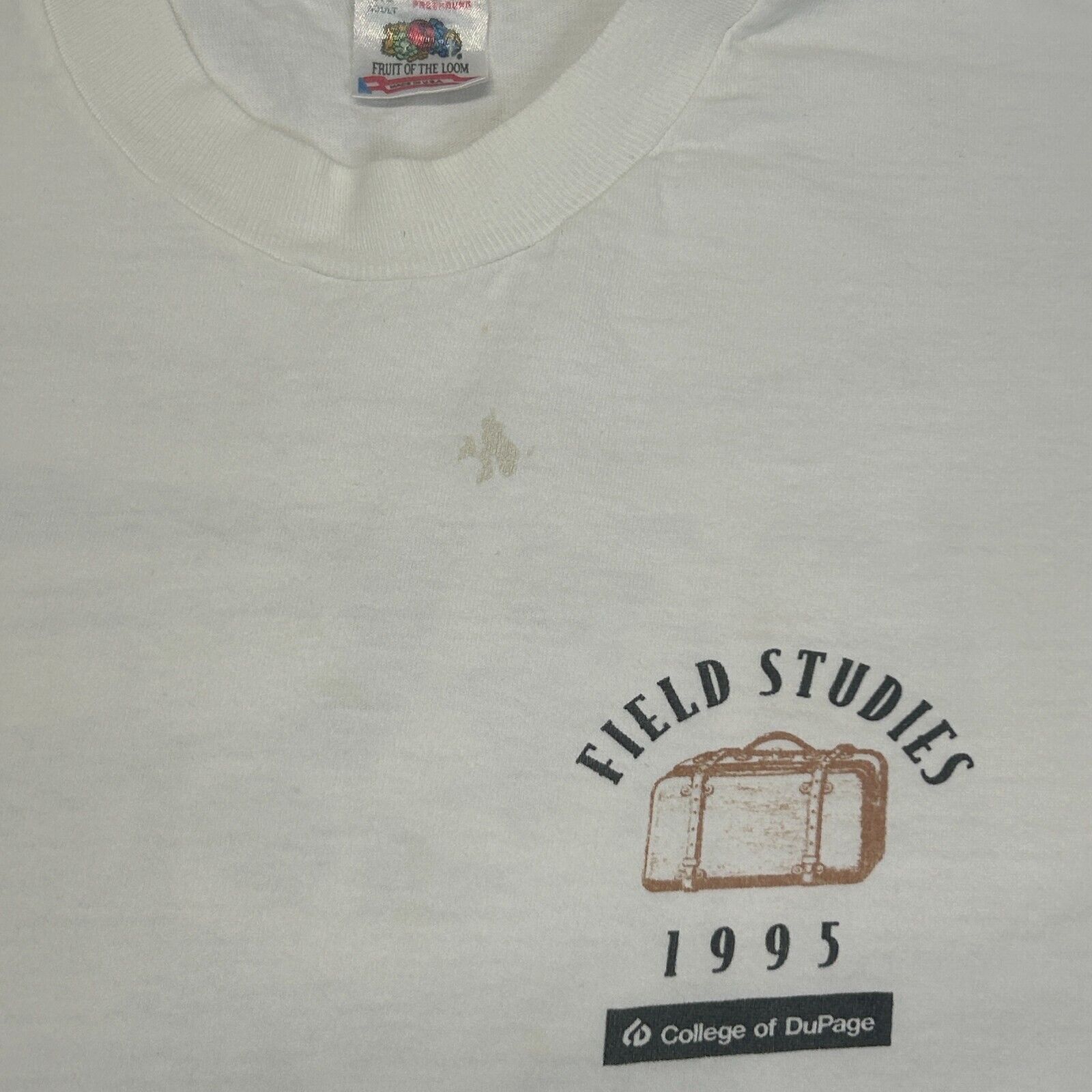 Fruit Of The Loom Vintage 90s College of Dupage Field Studies T Shirt X-Large Size US XL / EU 56 / 4 - 7 Thumbnail