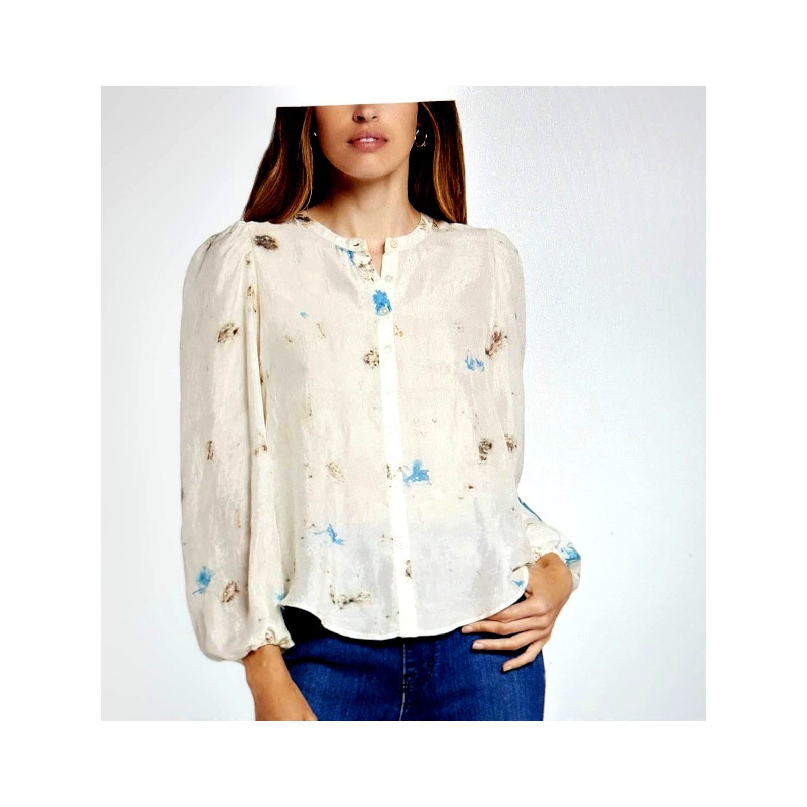 Other Current Elliott The Settler 100% Silk Top Rose Steam Multi M Size M / US 6-8 / IT 42-44 - 2 Thumbnail