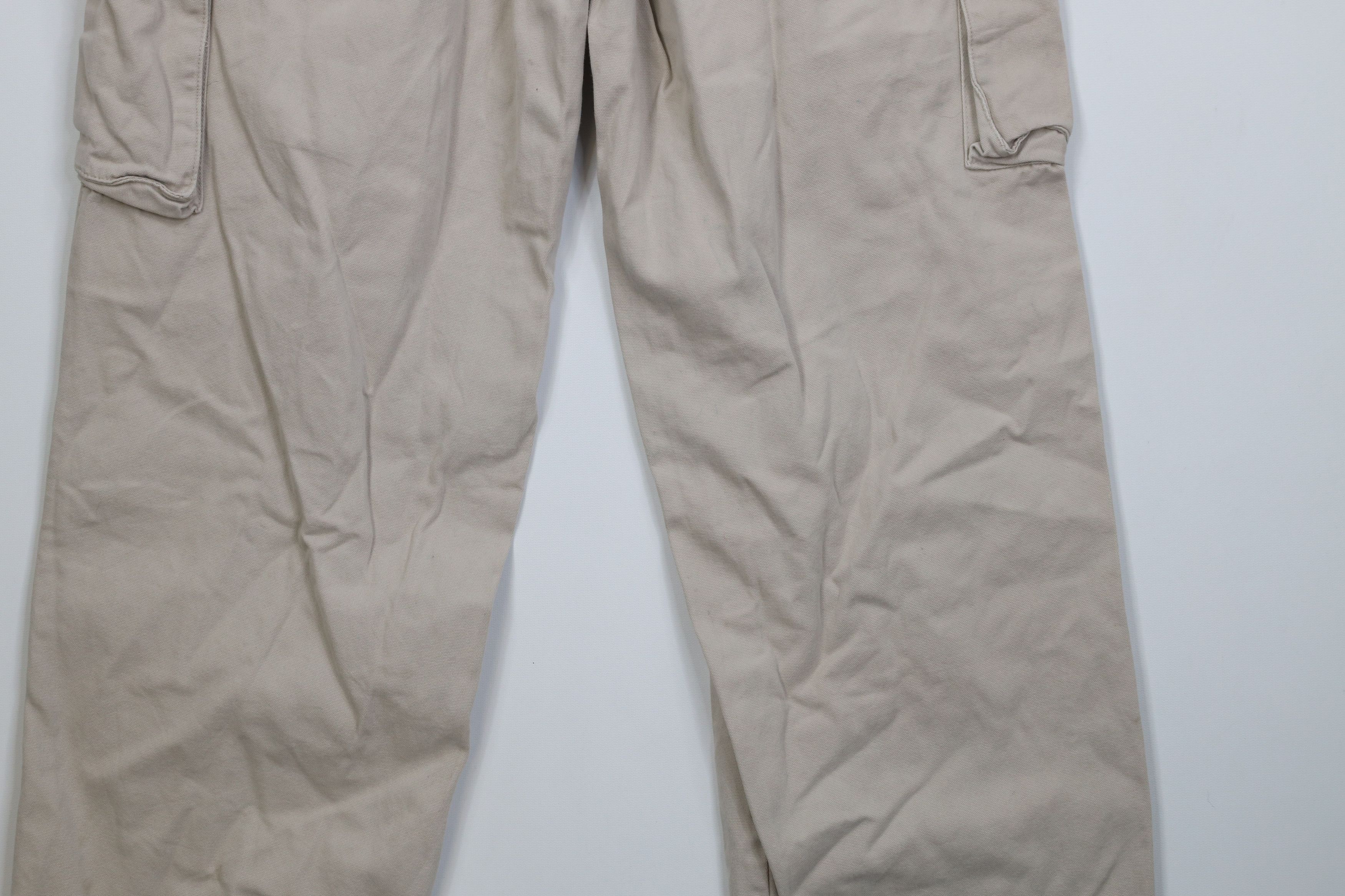 Gap Vintage Y2K 2001 Gap Canvas Wide Leg Cargo Pants Stone Size US 30 / EU 46 - 13 Thumbnail