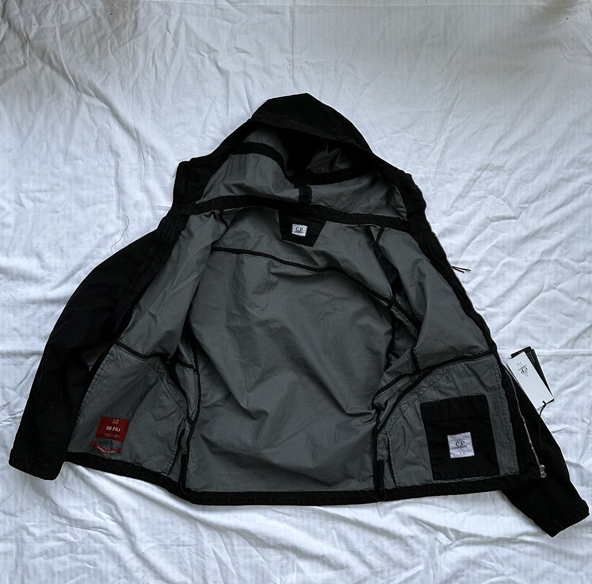 C.P. Company C.P. COMPANY 50 Fili Rubber Hooded Black Jacket Size US M / EU 48-50 / 2 - 6 Thumbnail