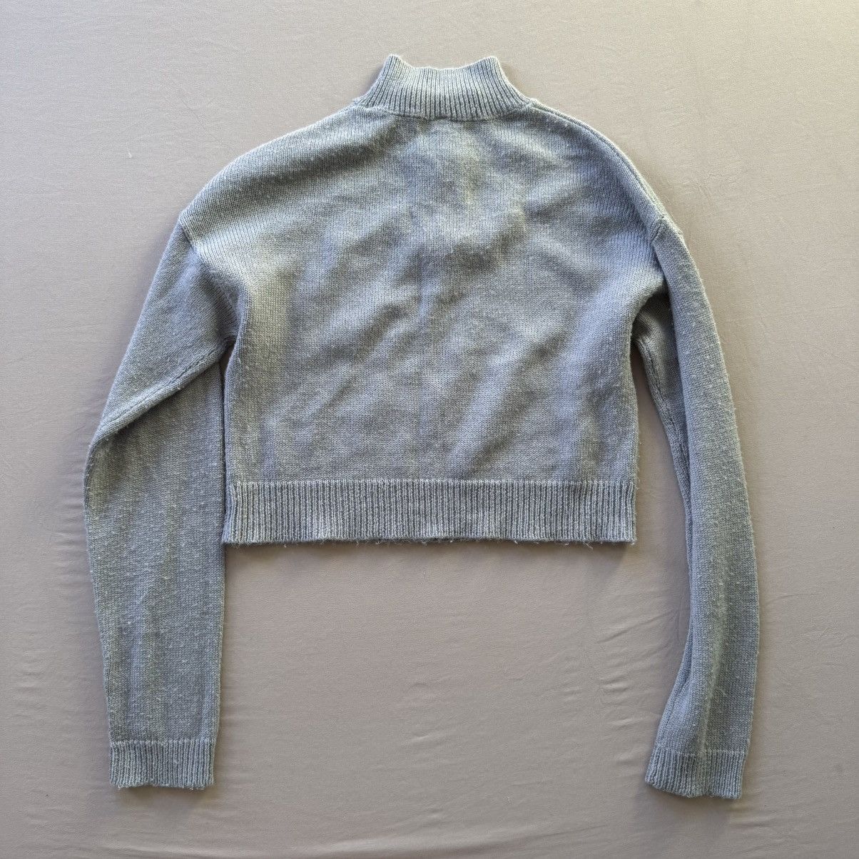 Other Striped Quarter Zip Crop Sweater Size M / US 6-8 / IT 42-44 - 2 Thumbnail
