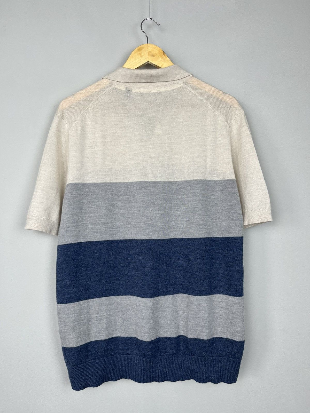 Ted Baker Ted Baker London Luxury Wool Knitted Polo Size US XL / EU 56 / 4 - 7 Thumbnail