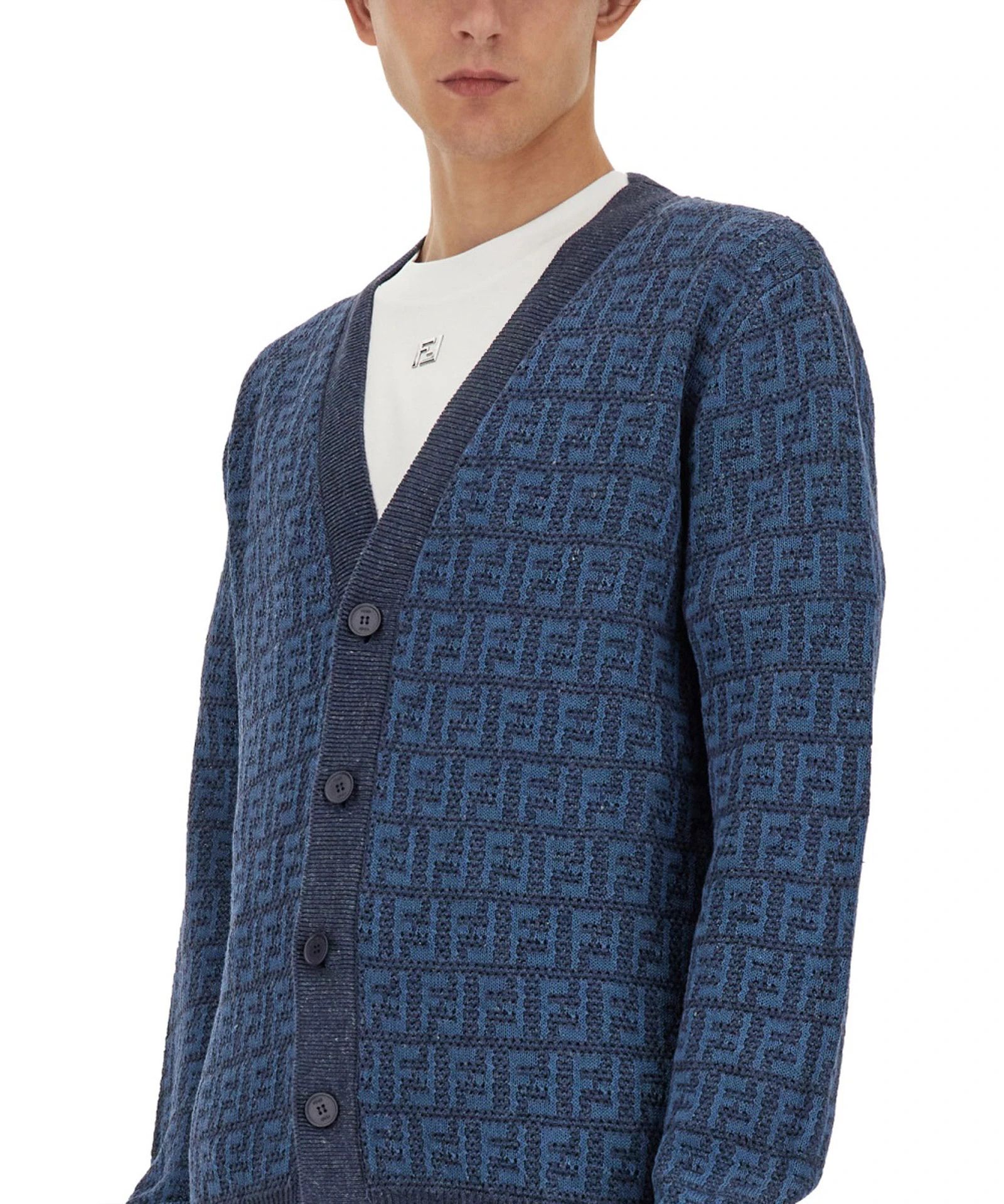 Fendi o1s1wg110225 Cardigan in Blue Size US XL / EU 56 / 4 - 2 Thumbnail