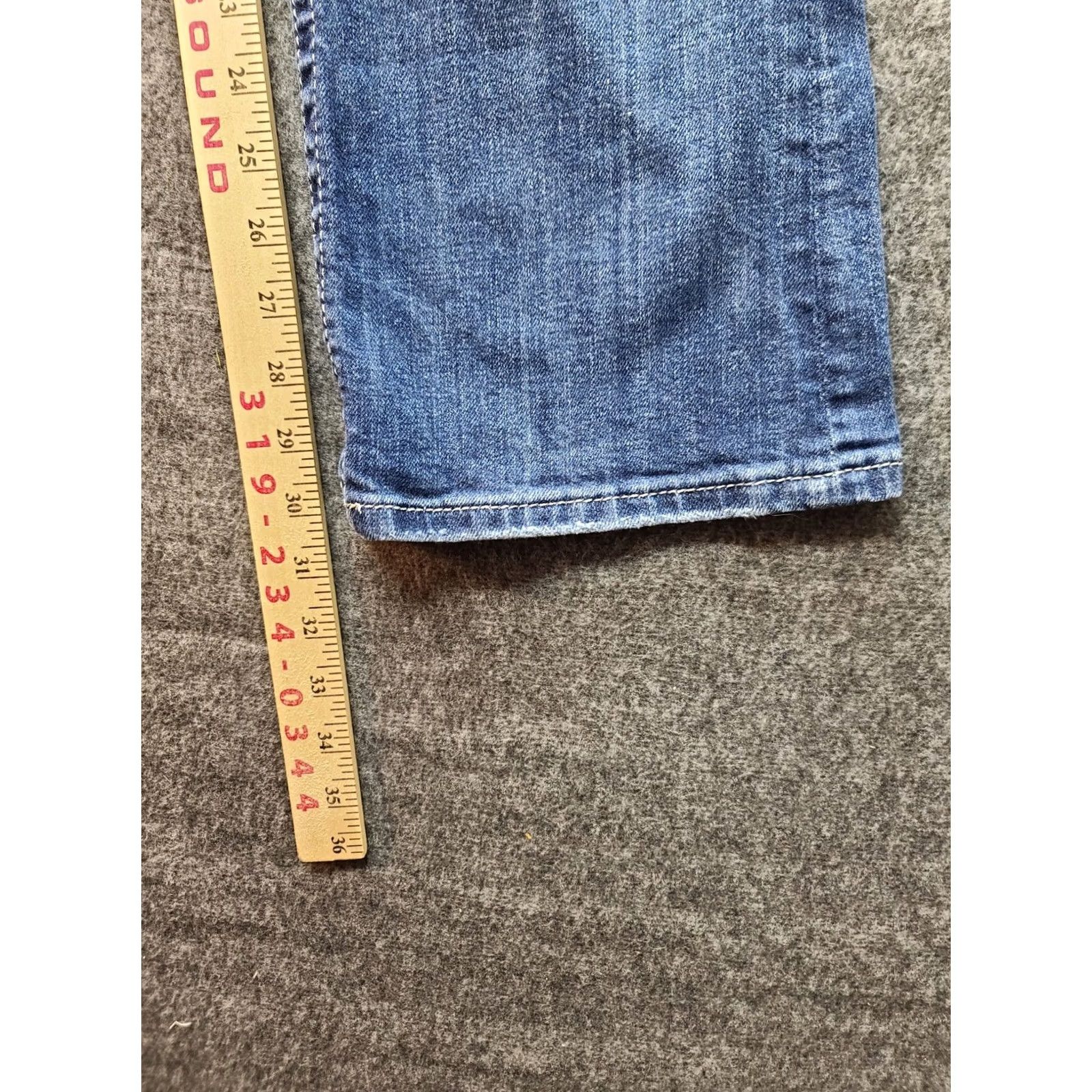 Miss Me Miss Me Jeans Womens 27 Bootcut 5-Pocket Denim Stretch Rhinestone Swarovski Gold Applique Pockets JE5395ER Shine Size 27" / US 4 / IT 40 - 6 Thumbnail