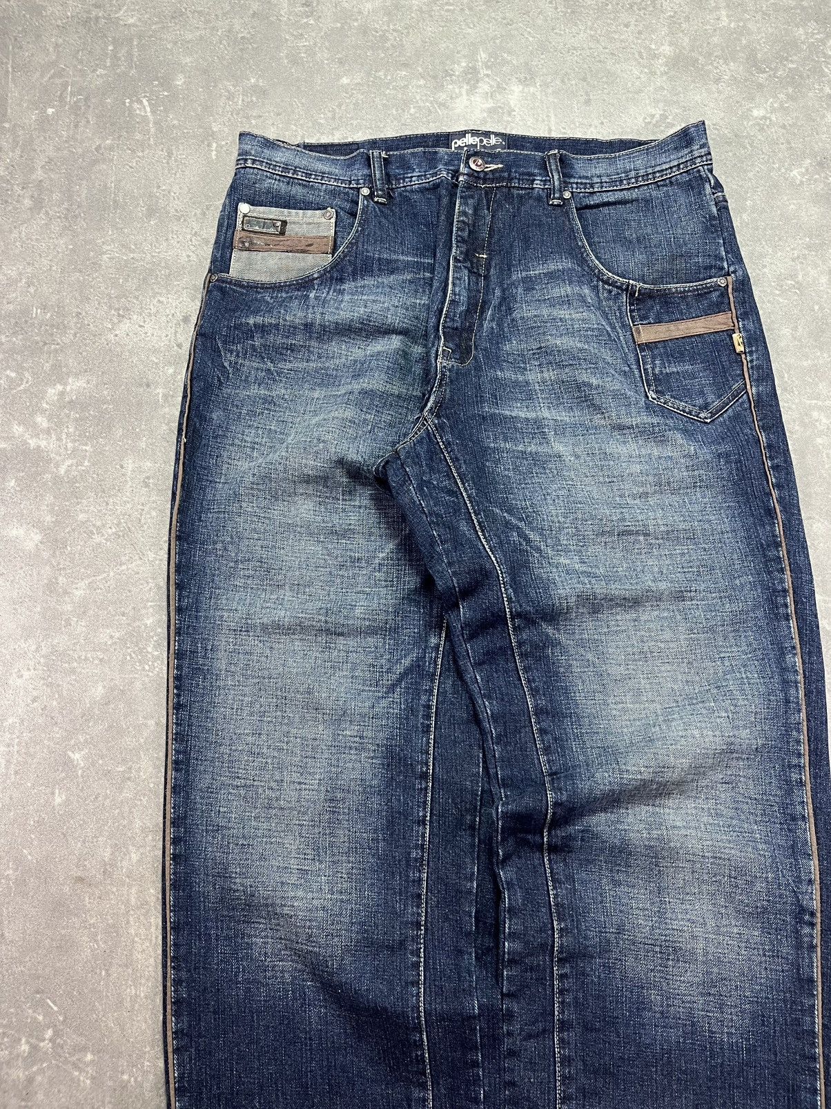 Pelle Pelle Pelle Pelle Marc Buchanan Vintage Baggy Heavy Denim Jeans 38 Size US 38 / EU 54 - 3 Thumbnail