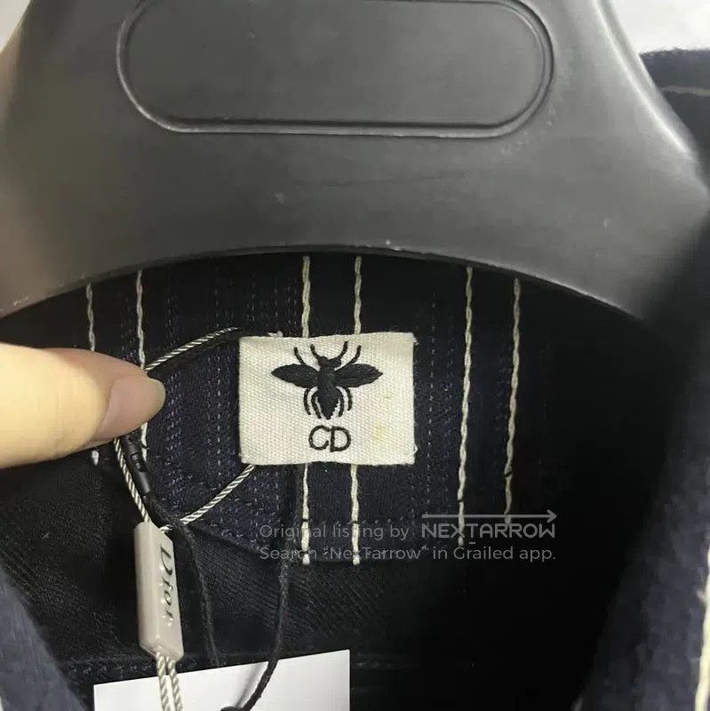 Dior Dior Women's Navy Striped Cotton Jacket . Size L / US 10 / IT 46 - 2 Thumbnail