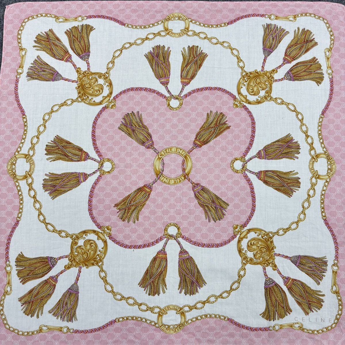 Celine × Vintage Handkerchief # E020 # Bandana # Neckerchief Size ONE SIZE - 6 Thumbnail
