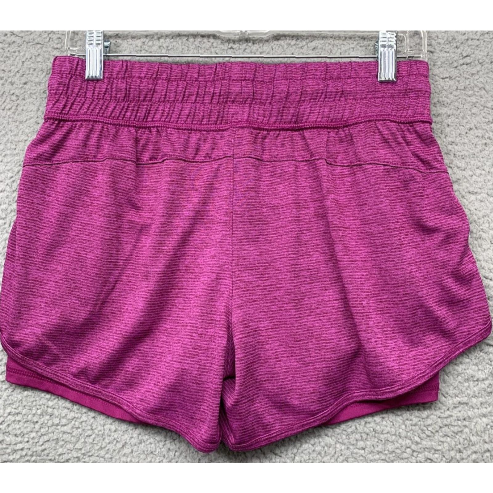 Avia Avia Women’s Athletic Running Shorts Size S Purple 2 Pockets Double Layer LOGO Size 28" / US 6 / IT 42 - 4 Thumbnail