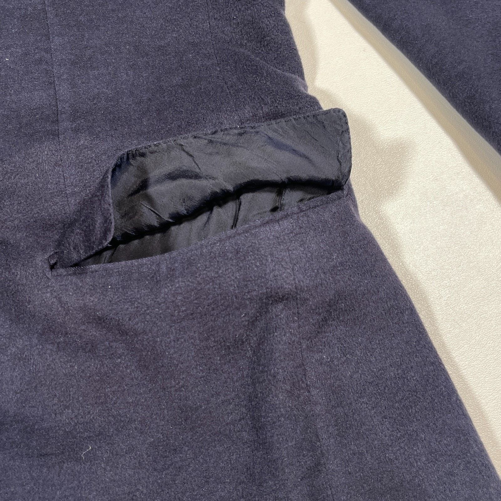 Ermenegildo Zegna Ermenegildo Zegna Mil. Easy Navy Silk jacket Coat Size 54 Size 54L - 3 Thumbnail