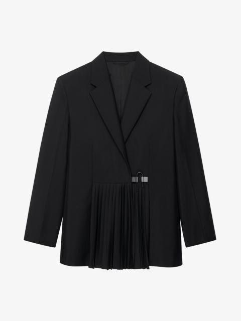 Givenchy o1w1db10325 U Lock Jacket With Pleats in Black Size M / US 6-8 / IT 42-44 - 1 Thumbnail