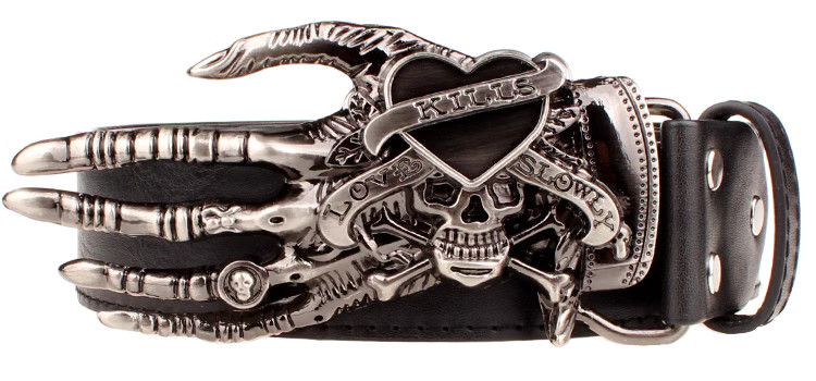 VIBE Retro Vintage Belt Riveted Belts Menswear Accessories Size ONE SIZE - 4 Thumbnail