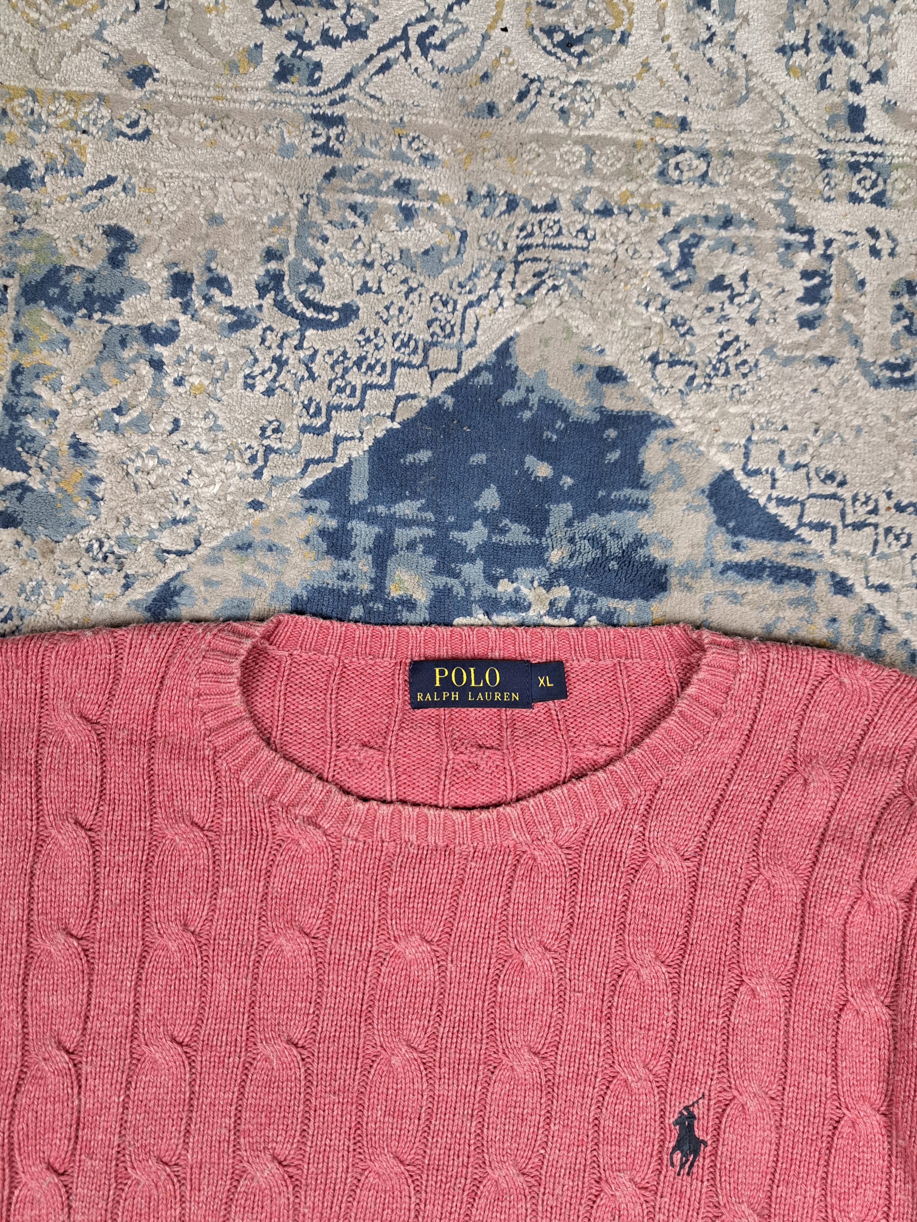 Polo Ralph Lauren Ralph Lauren 100% Silk Cable Knit Pink Sweater Luxury Size US XL / EU 56 / 4 - 3 Thumbnail