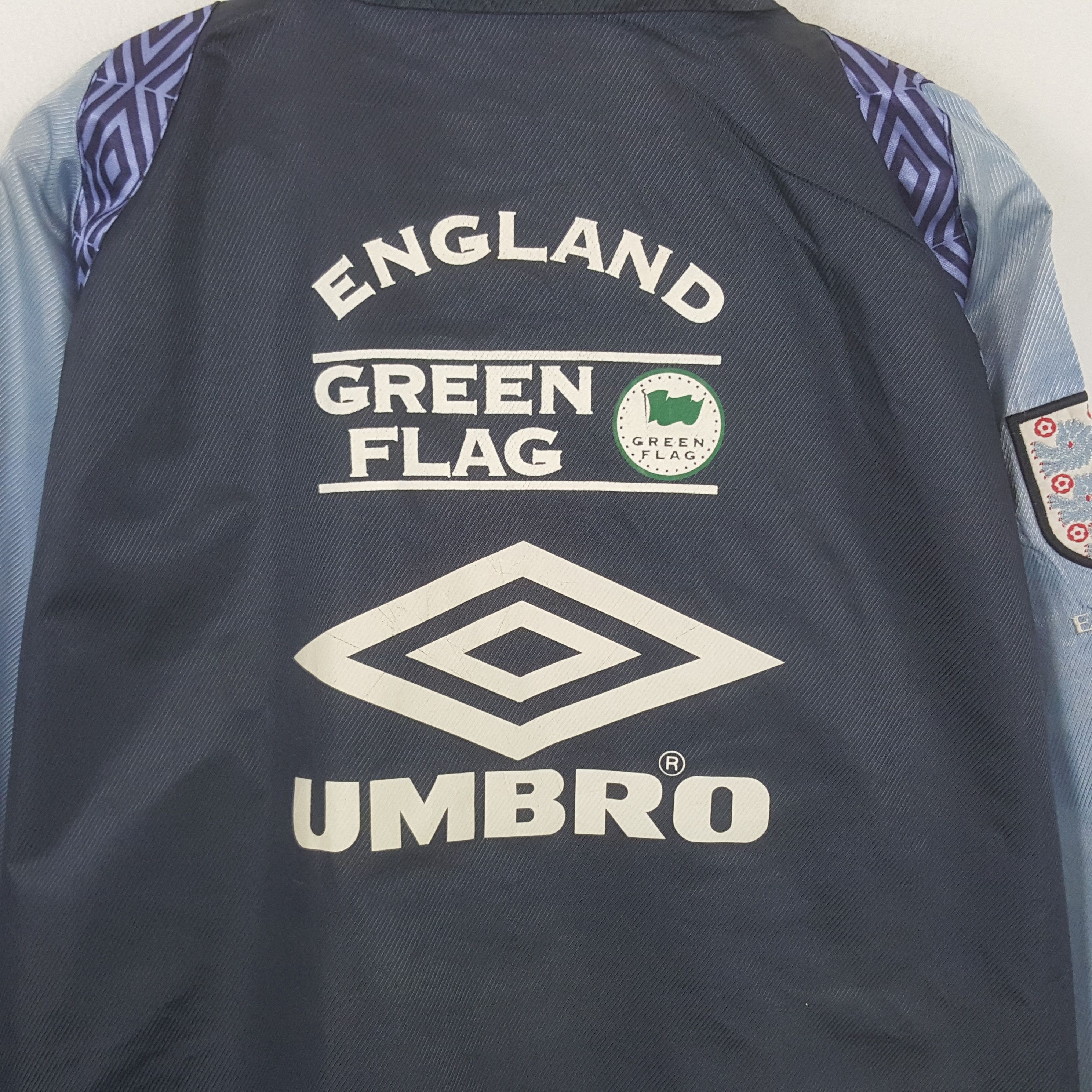 Umbro Vintage Umbro Green Flag England FC Windbreaker Sport Jacket Size US L / EU 52-54 / 3 - 2 Thumbnail