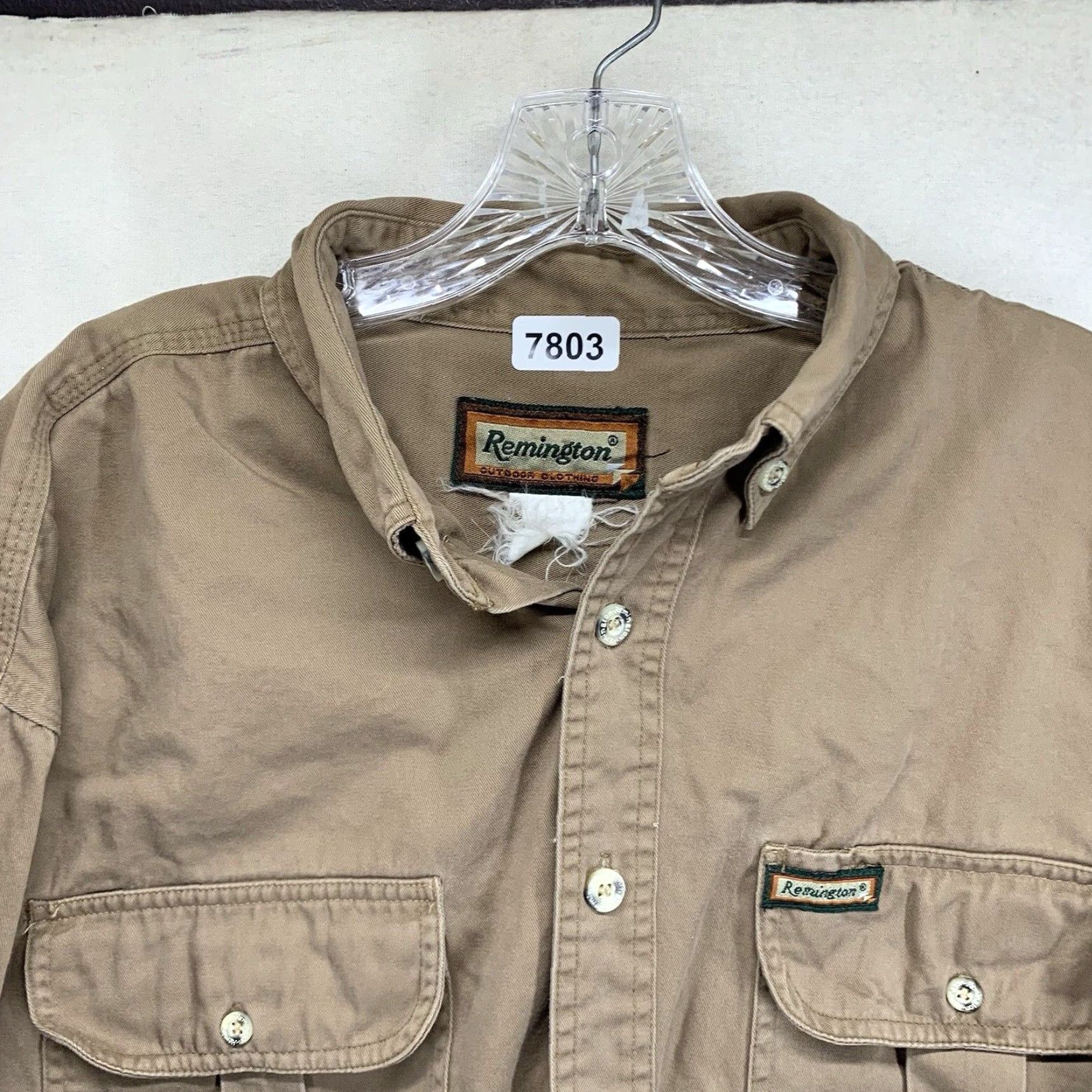 Vintage VINTAGE Remington Men’s Work Shirt 2XL Cotton Canvas Long Sleeve Button-Down Hunting Outdoor Casual Size US XXL / EU 58 / 5 - 6 Thumbnail