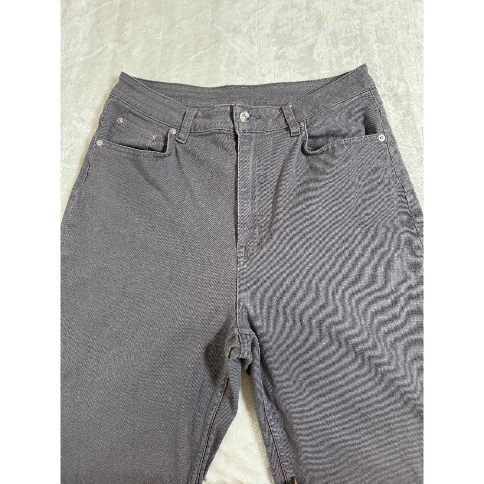 Unknown London Divided By H&M Cropped Jeans Stretch Pocket Cuffed Hem Denim Size 32" / US 10 / IT 46 - 3 Thumbnail