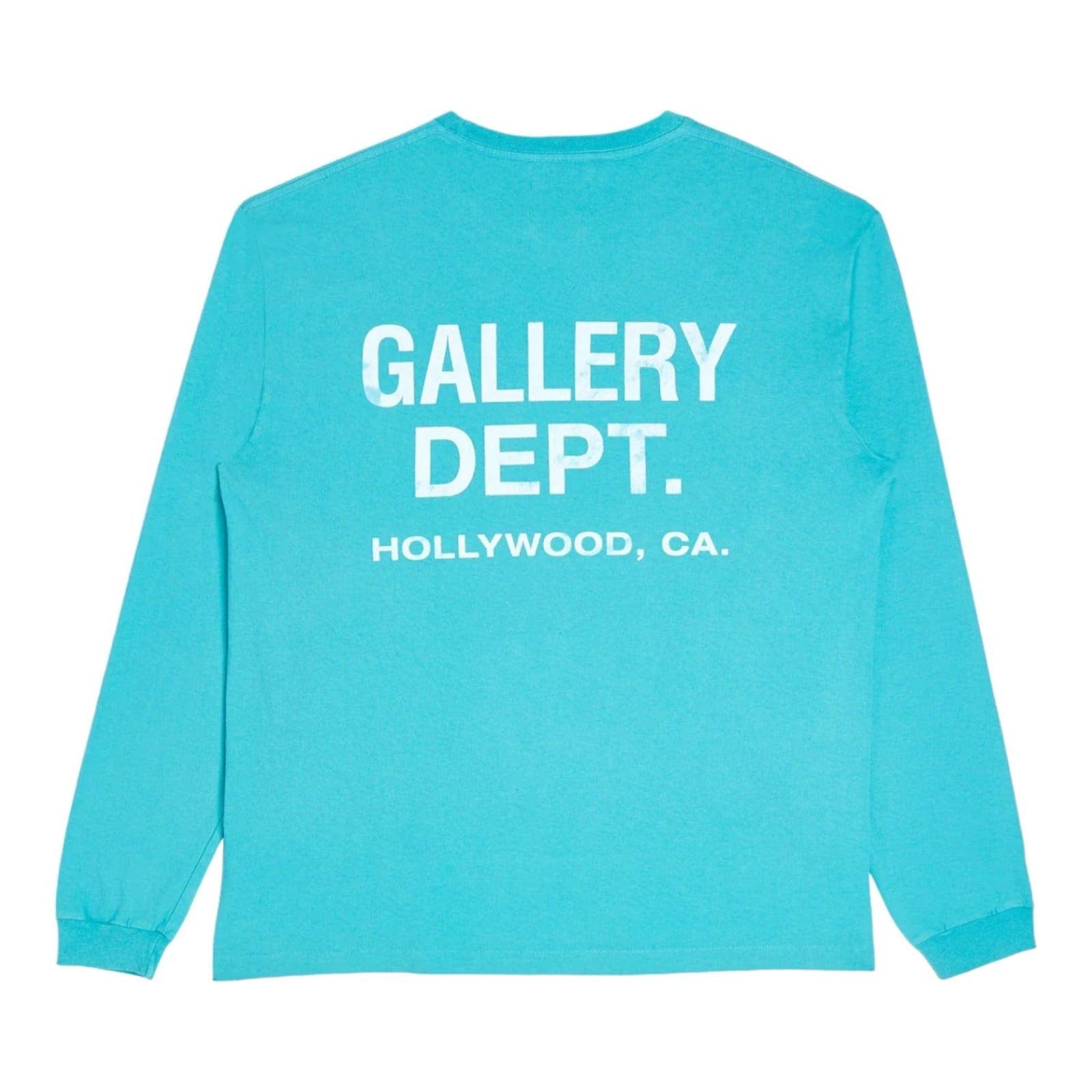 image of Gallery Dept Gallery Department Souvenir Long Sleeve Tee Shirt Teal Blue, Men's (Size XS)