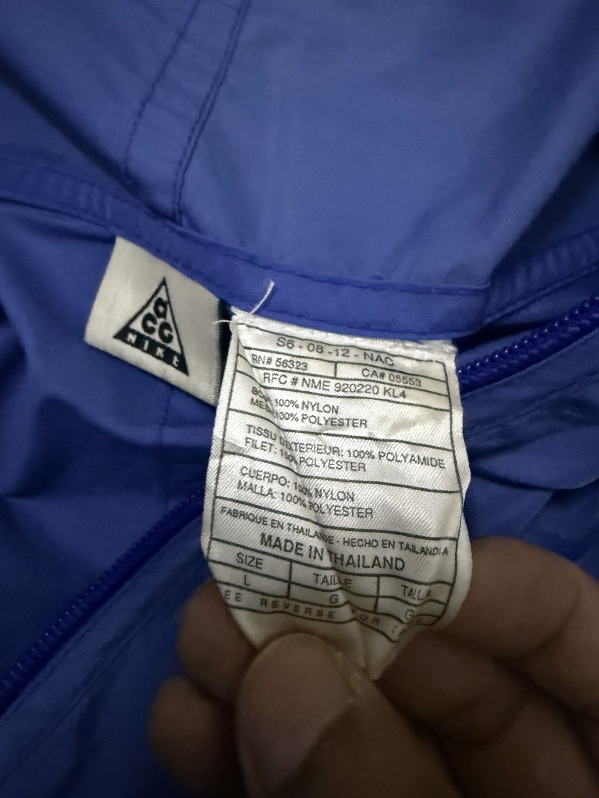 Nike ACG 90s Nike ACG All Conditions Gear blue zip pullover anorak Size US L / EU 52-54 / 3 - 8 Thumbnail