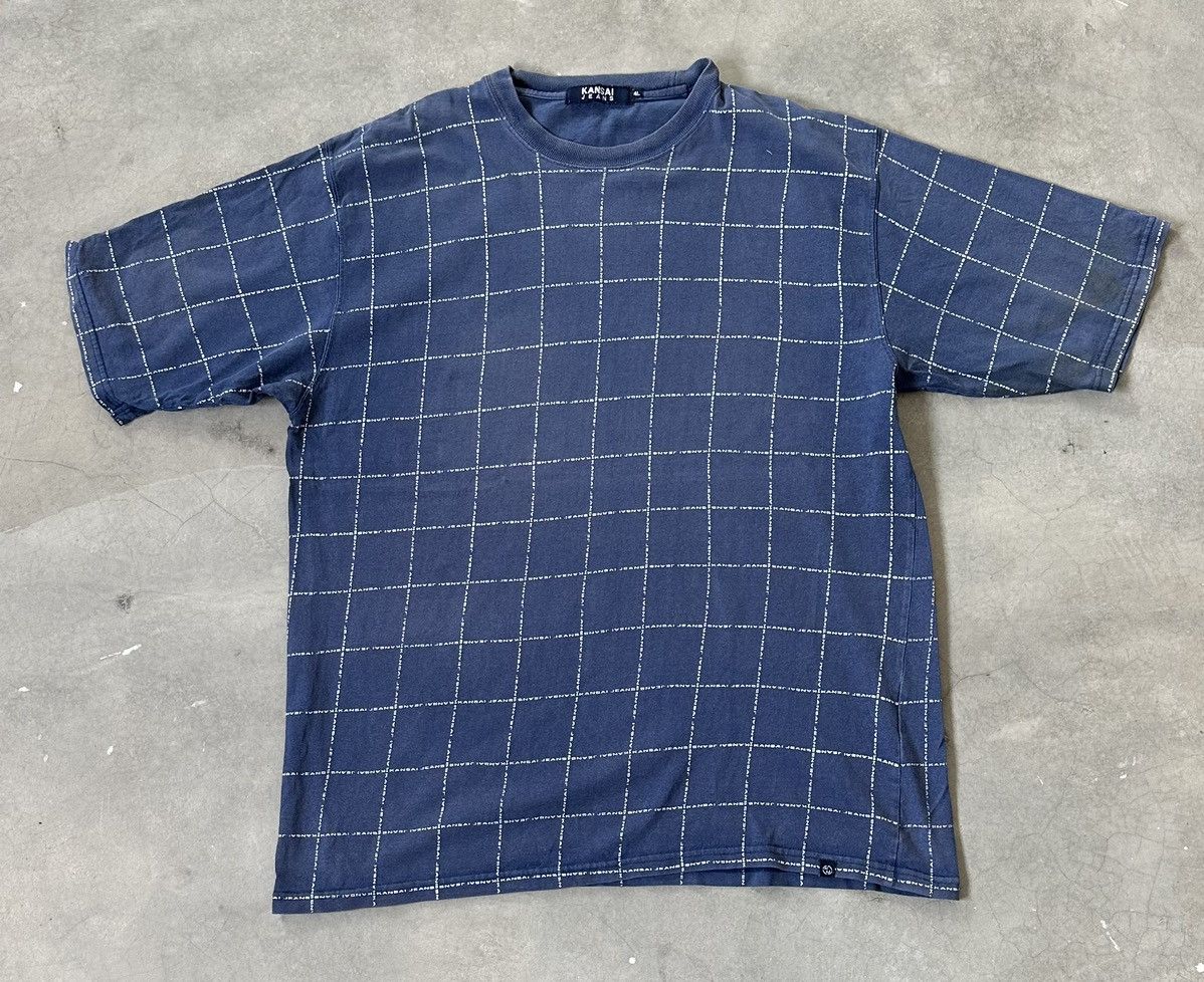 Kansai Yamamoto KANSAI JEANS CHECKERED T SHIRT Size US L / EU 52-54 / 3 - 1 Thumbnail