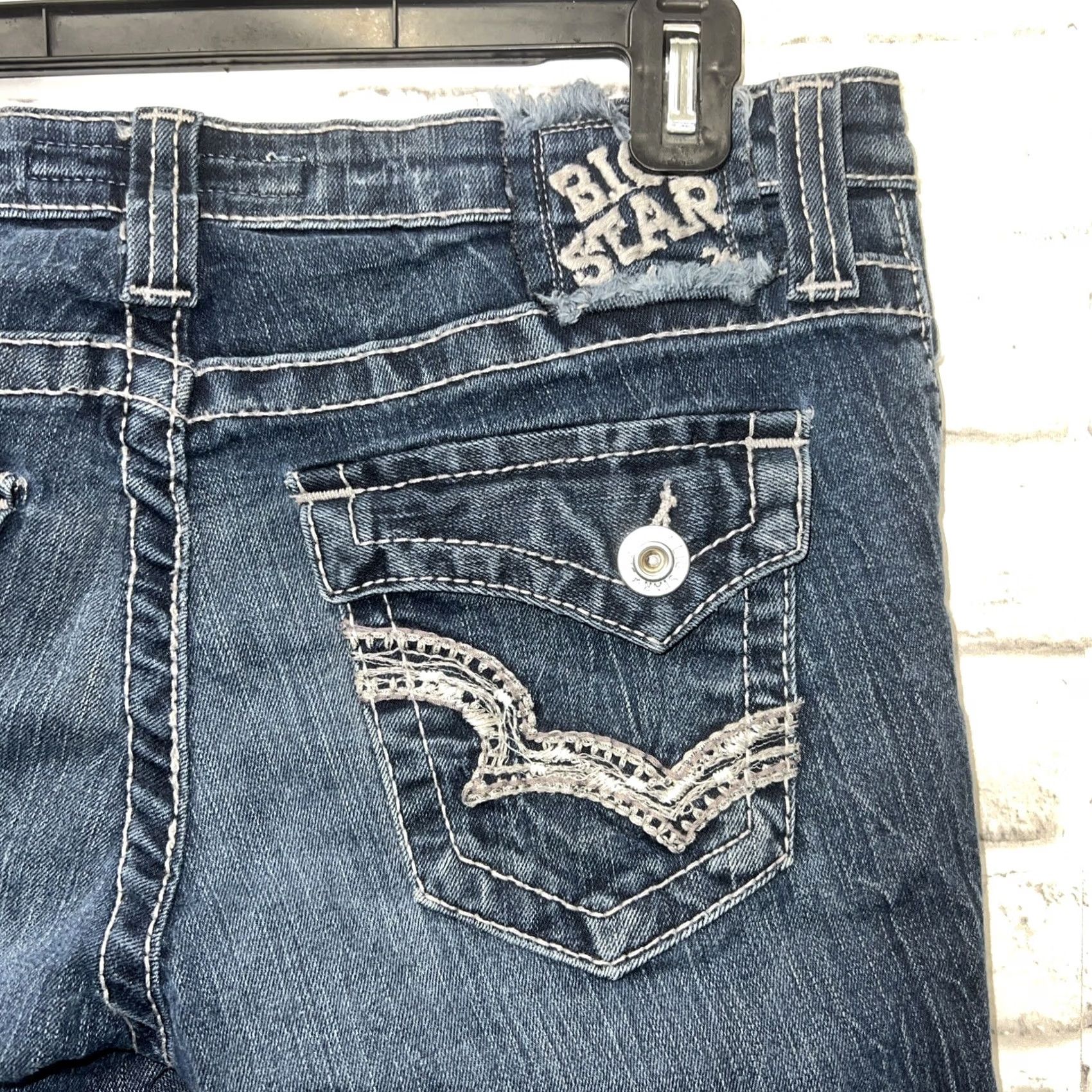 Vintage BIG STAR Jeans Womens 28 Blue Maddie Mid Rise Fit Size 28S Inseam Size 28" / US 6 / IT 42 - 3 Thumbnail