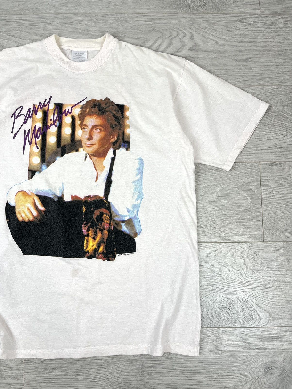 Band Tees × Vintage Barry Manilow 1991 Vintage Singer T Shirt Size US XL / EU 56 / 4 - 3 Thumbnail