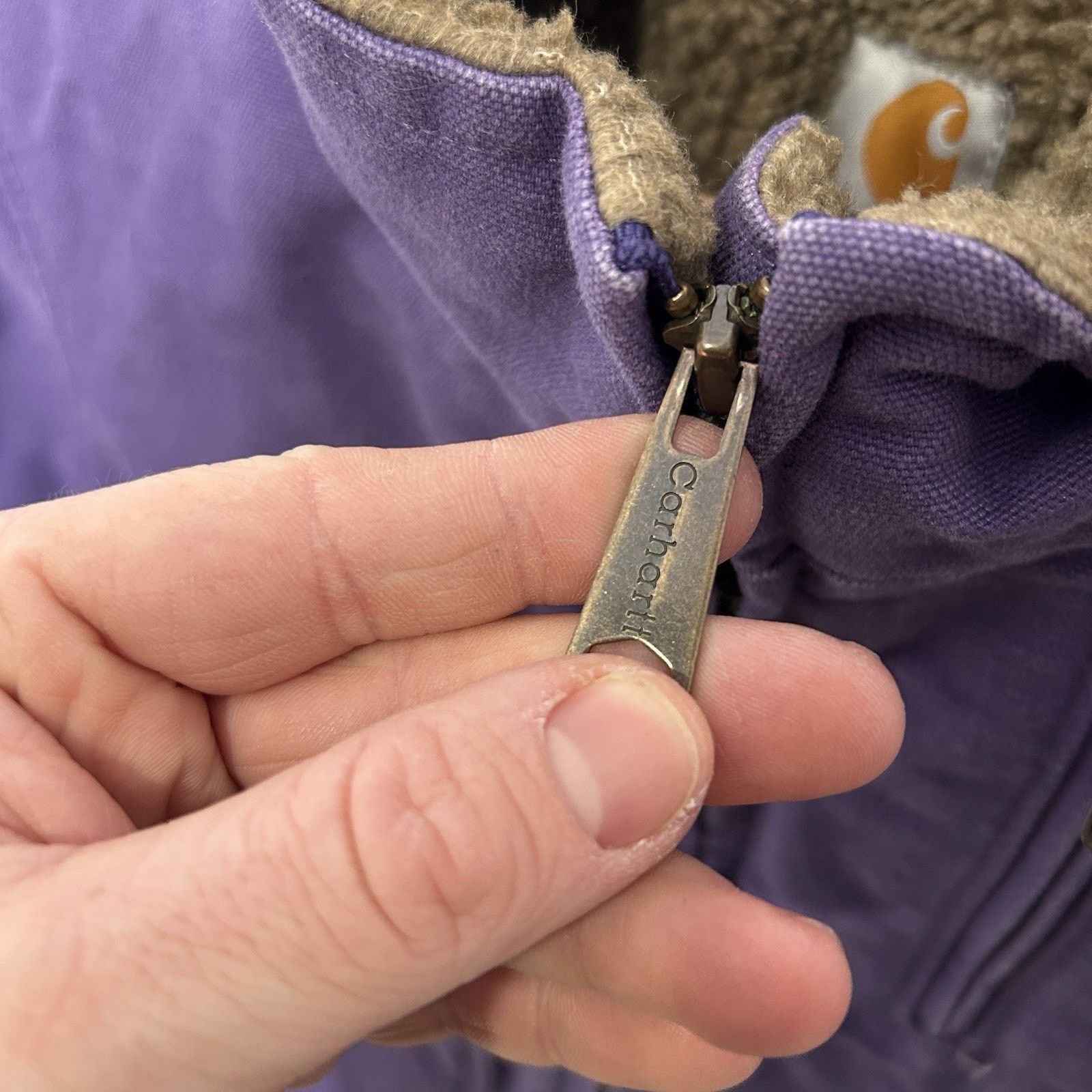 Carhartt Vintage Carhartt Sherpa-Lined Sierra Jacket “Grape” WJ022 Size S / US 4 / IT 40 - 13 Thumbnail