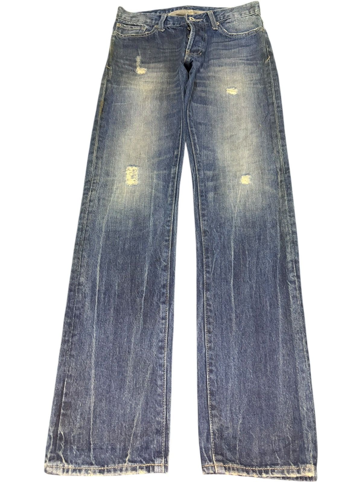 Edwin Vintage Japanese Brand Faded Wash Distressed Jeans Size 28" / US 6 / IT 42 - 1 Thumbnail