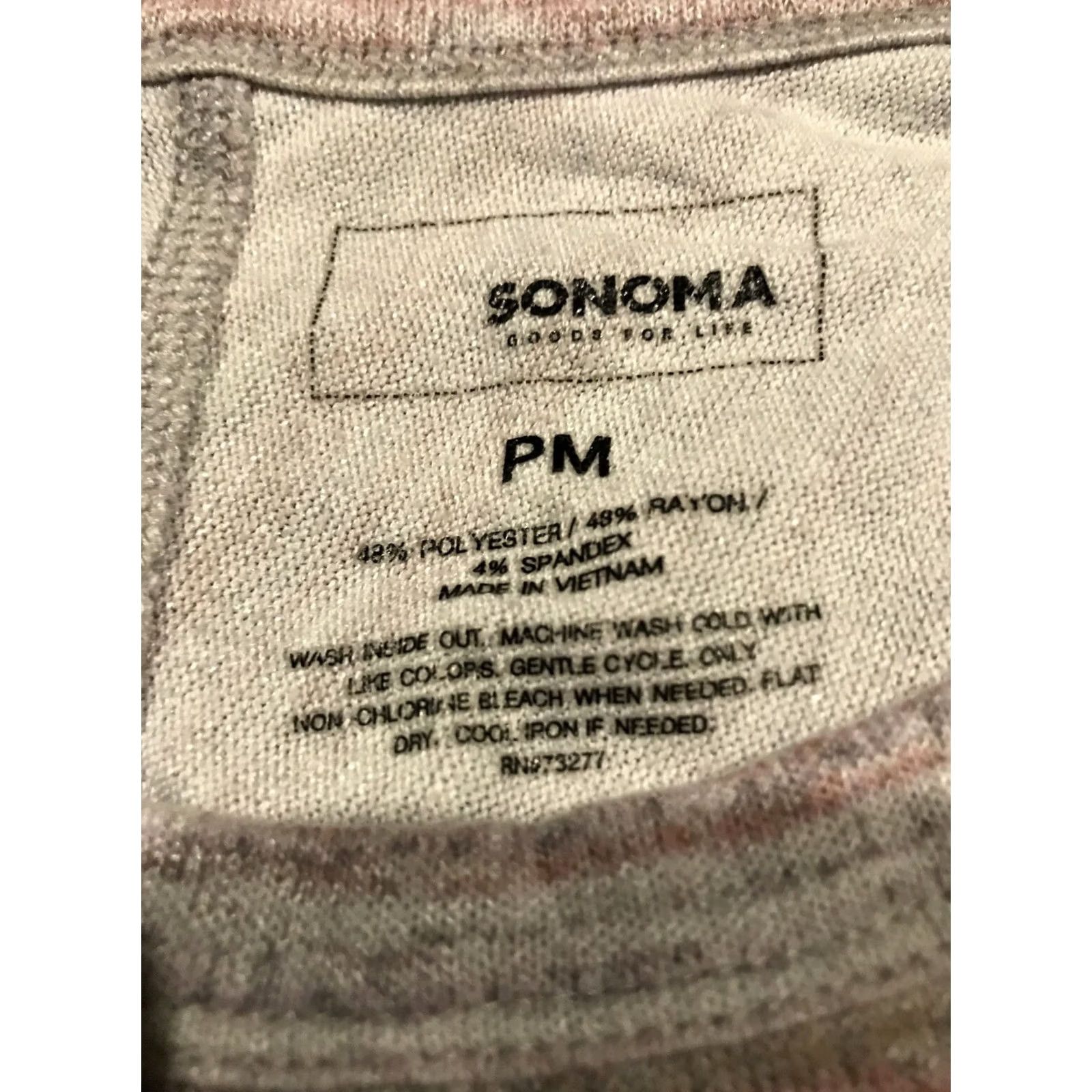 Vintage Sonoma Shirt Womens Size PM Pink Purple Polyester Blend Long Sleeve A24 Size M / US 6-8 / IT 42-44 - 2 Thumbnail