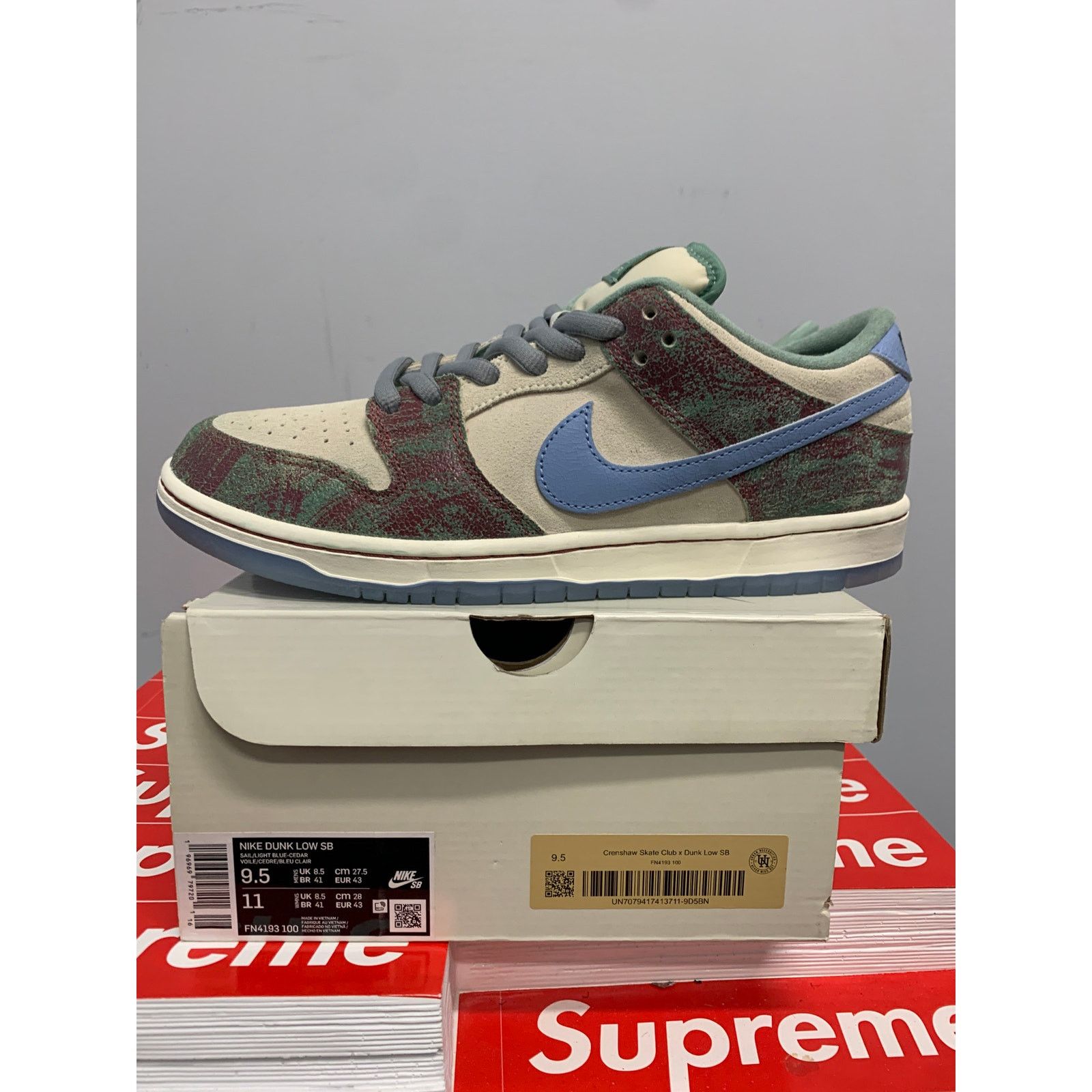 Nike Nike SB Dunk Low Crenshaw Skate Club Size 9.5 NEW SHIPS NOW Size US 9.5 / EU 42-43 - 4 Thumbnail