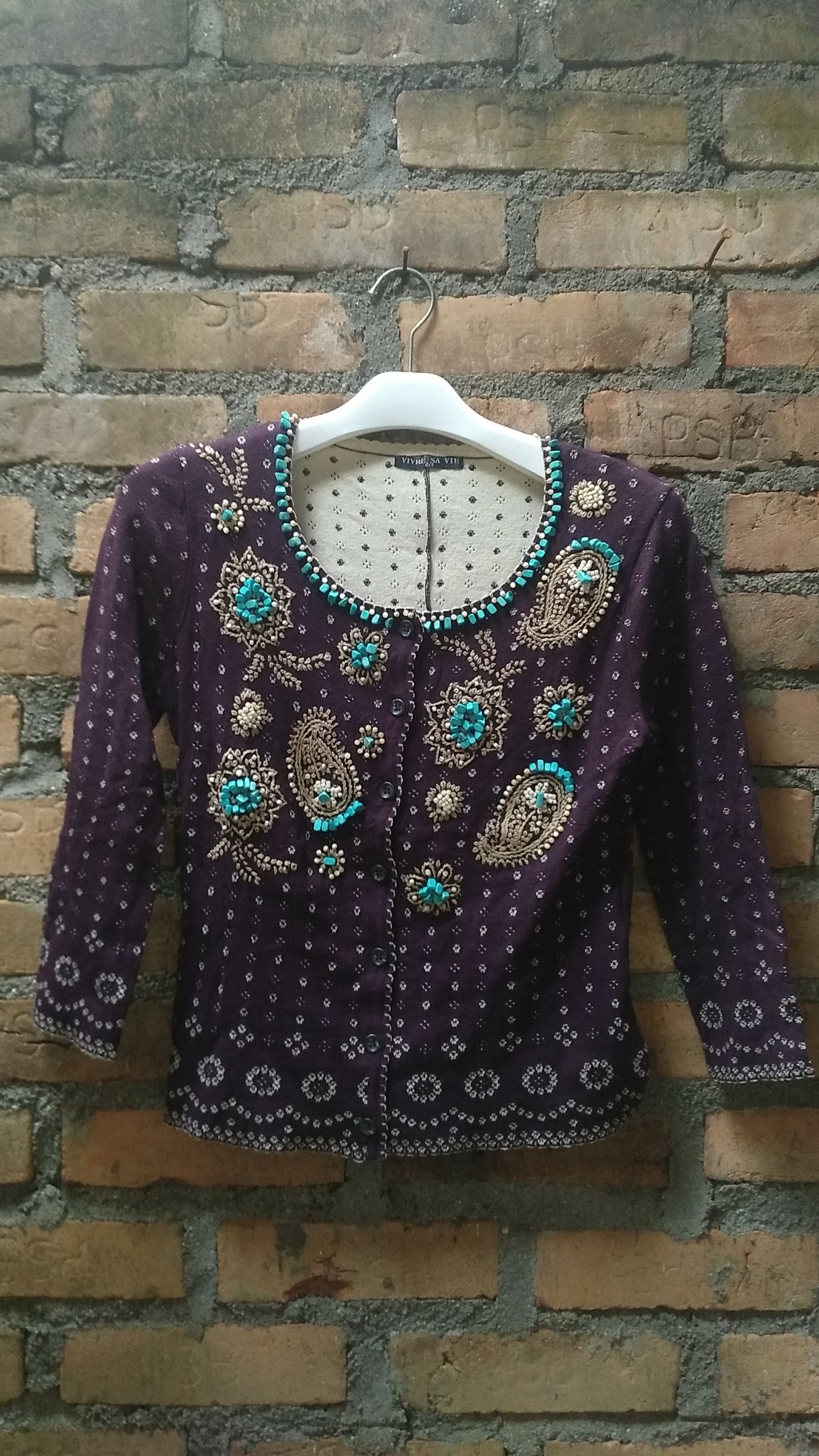 Japanese Brand × Vintage Native Sweaters Native Cardigans Japanese Vivre Sa Vie Size M / US 6-8 / IT 42-44 - 1 Thumbnail