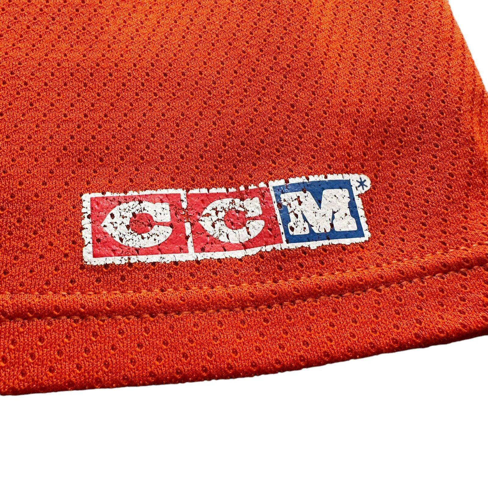Ccm Vintage CCM Maska Air Knit Jersey Mens Orange Hockey Blank Size US L / EU 52-54 / 3 - 12 Thumbnail
