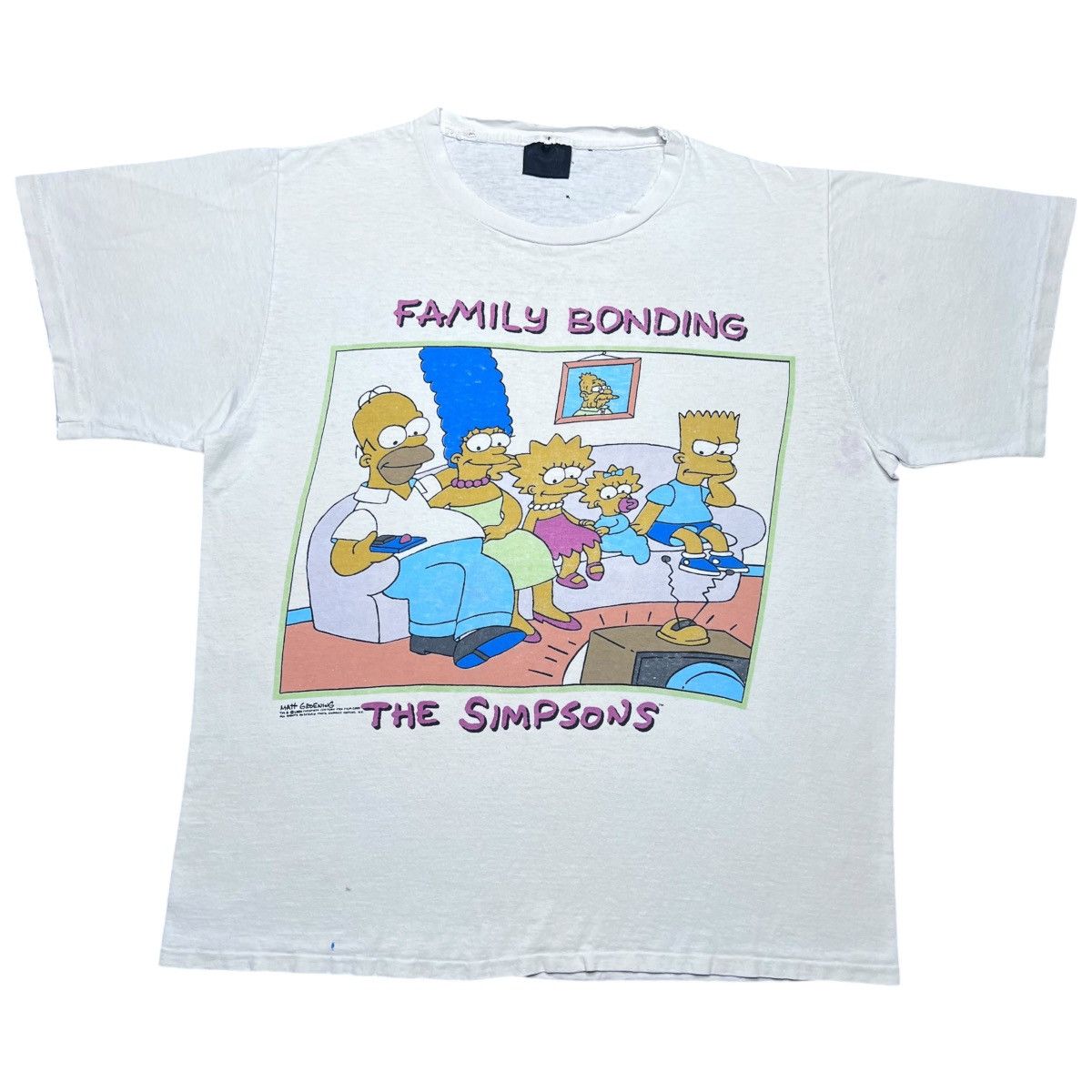 Changes × The Simpsons × Vintage 1989 The Simpsons Family Bonding Cartoon Graphic Changes Tee Size US L / EU 52-54 / 3 - 1 Thumbnail