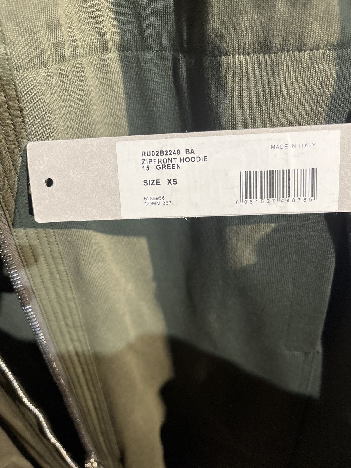 Rick Owens Strobe F/W 22 zipfront hoodie Size US XS / EU 42 / 0 - 6 Thumbnail