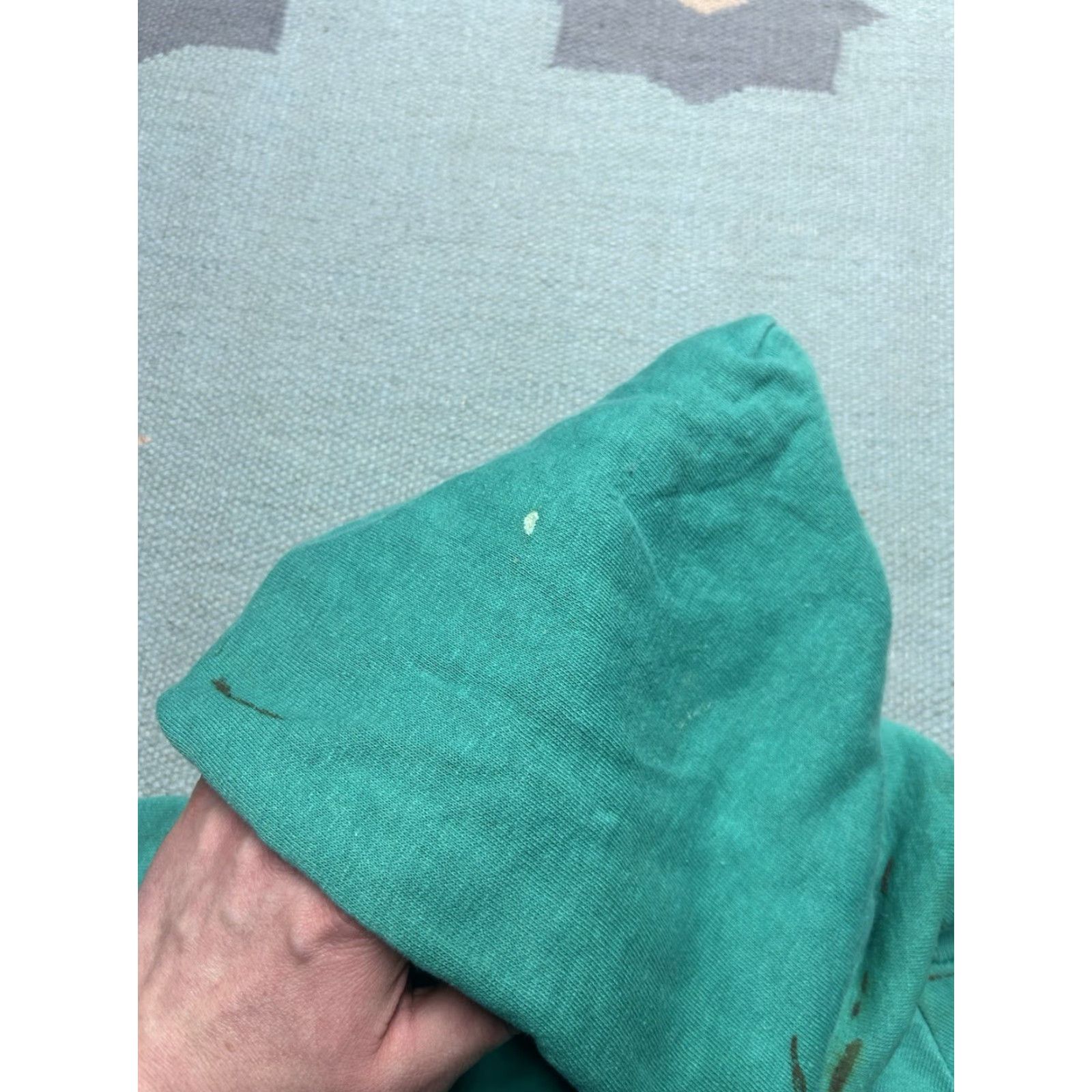 Altea VINTAGE 70s pullover hoodie sweatshirt Blue Mens Hoodie M Teal Turquoise Distressed Sleeve? Size US M / EU 48-50 / 2 - 7 Thumbnail