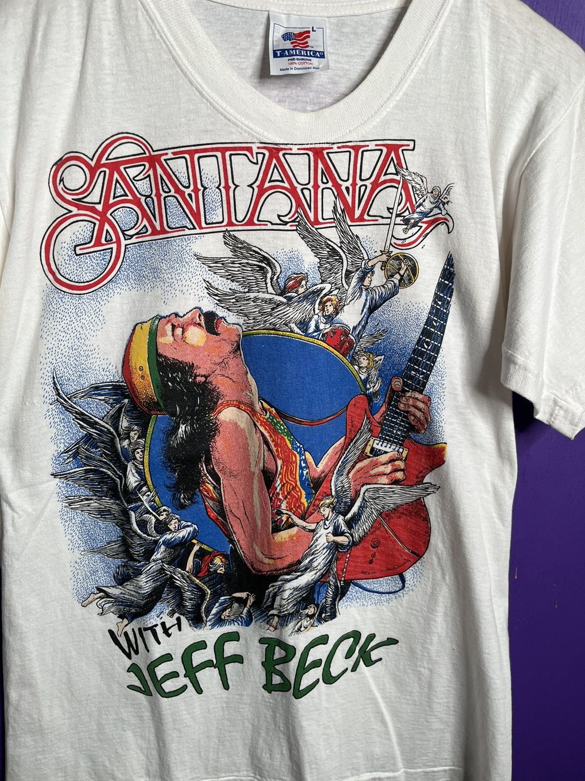 Vintage Vintage 1995 Santana with Jeff beck tour t-shirt Size US M / EU 48-50 / 2 - 3 Thumbnail