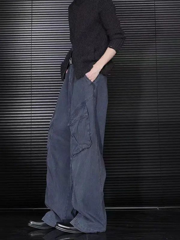 Japanese Brand VIBE Vintage washed baggy straight pleated cargo trousers Size US 32 / EU 48 - 8 Thumbnail