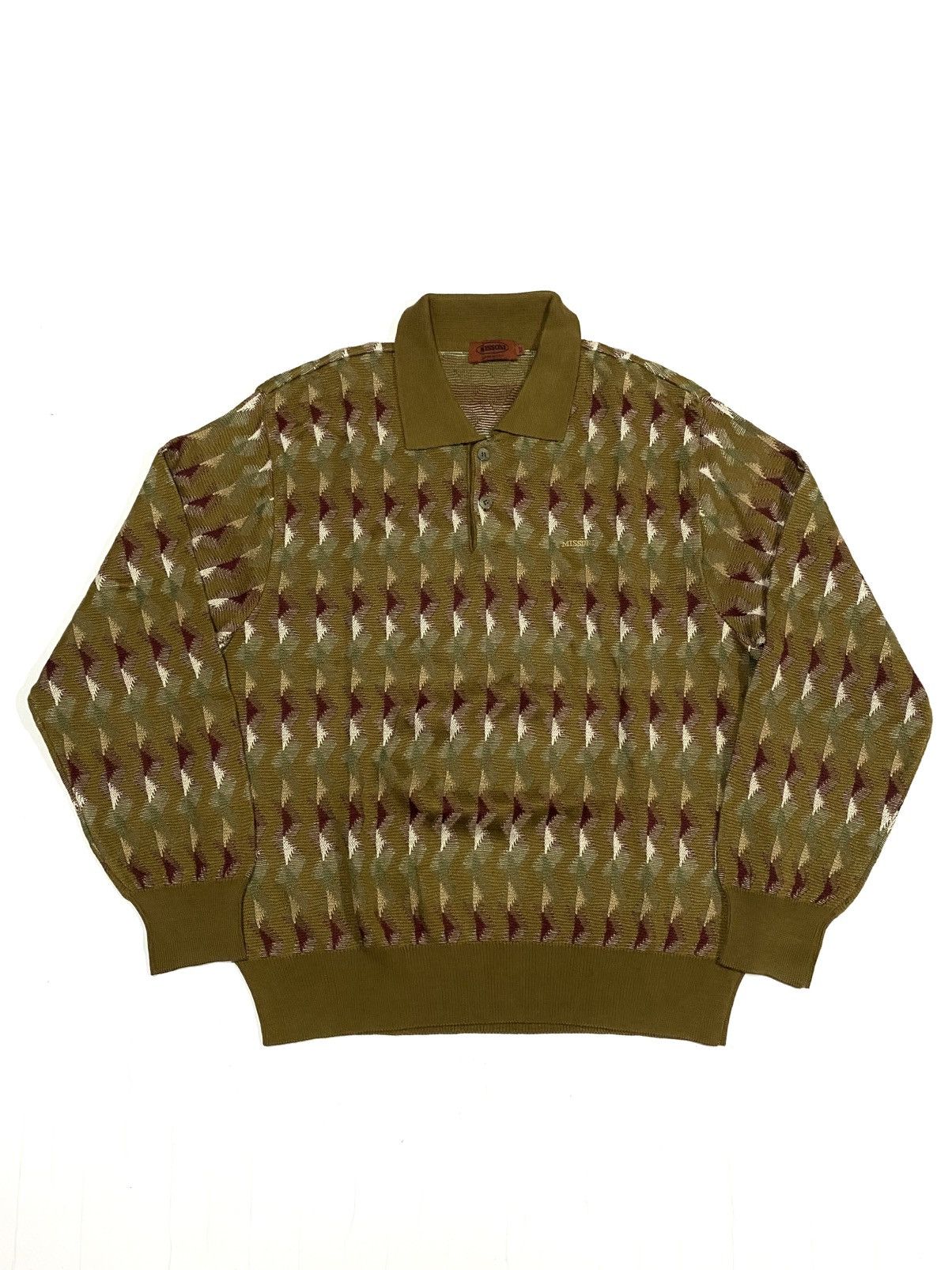 Missoni Missoni Italy Pattern Button Knit Size US L / EU 52-54 / 3 - 1 Thumbnail
