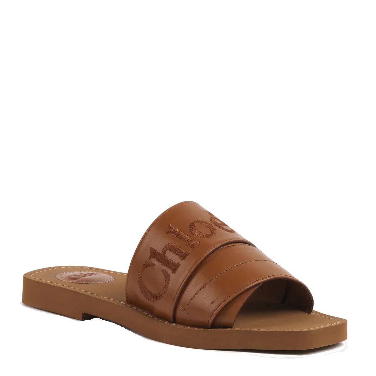 Chloe o1loc1c1024 Woody Slides in Caramello Size US 10 / IT 40 - 2 Thumbnail