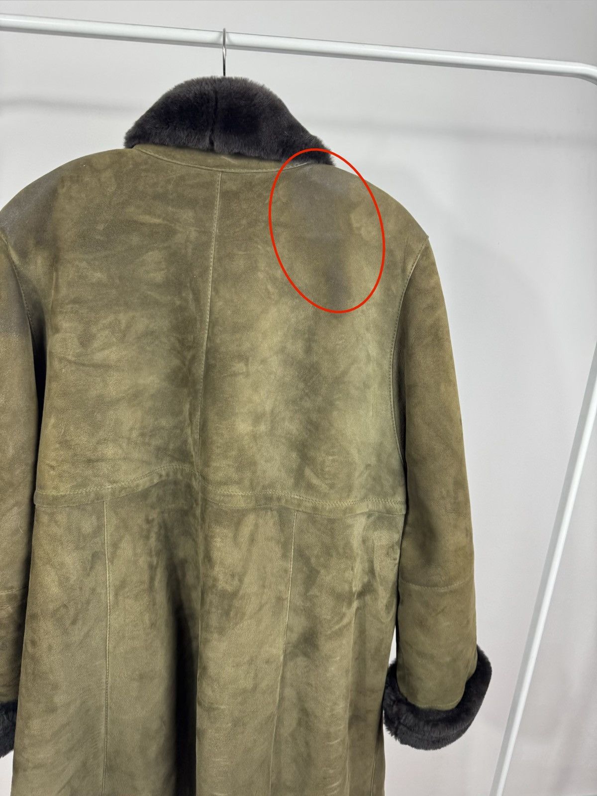 Other Vintage Shearling Suede Coat Fur Collar Lined Jacket XXL Size XXL / US 16-18 / IT 52-54 - 15 Thumbnail